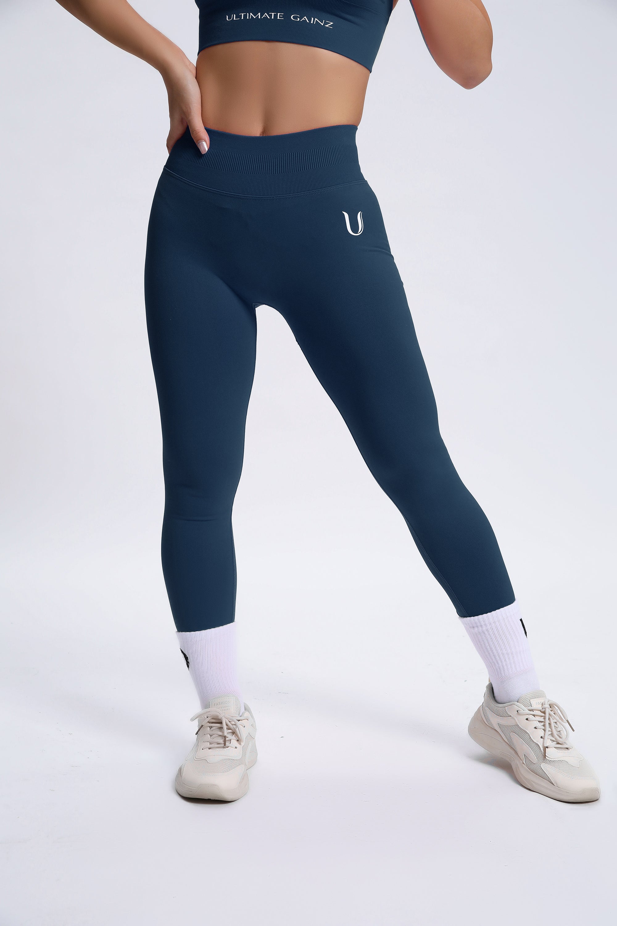 Joy | Legging Esculpidora con Scrunch – Azul Oscuro