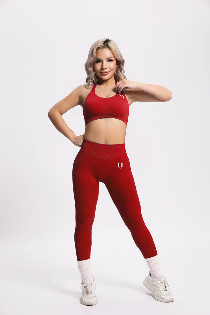 Beau | Top con soporte tipo halter – Rojo