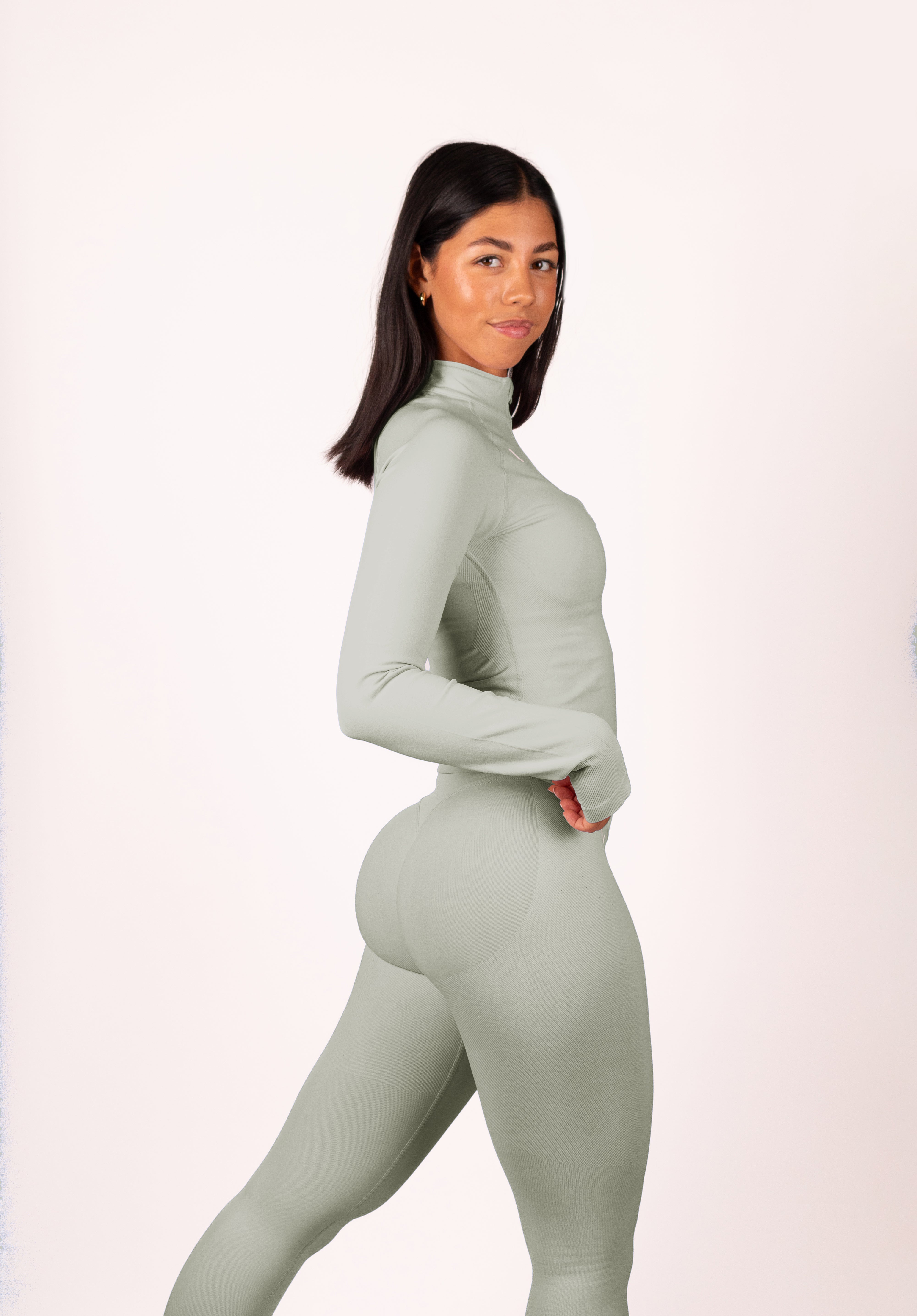 Beau | Premium High Performance Scrunch Leggings - Ivory