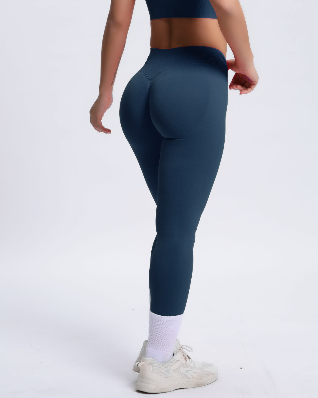 Joy | Legging Esculpidora con Scrunch – Azul Oscuro