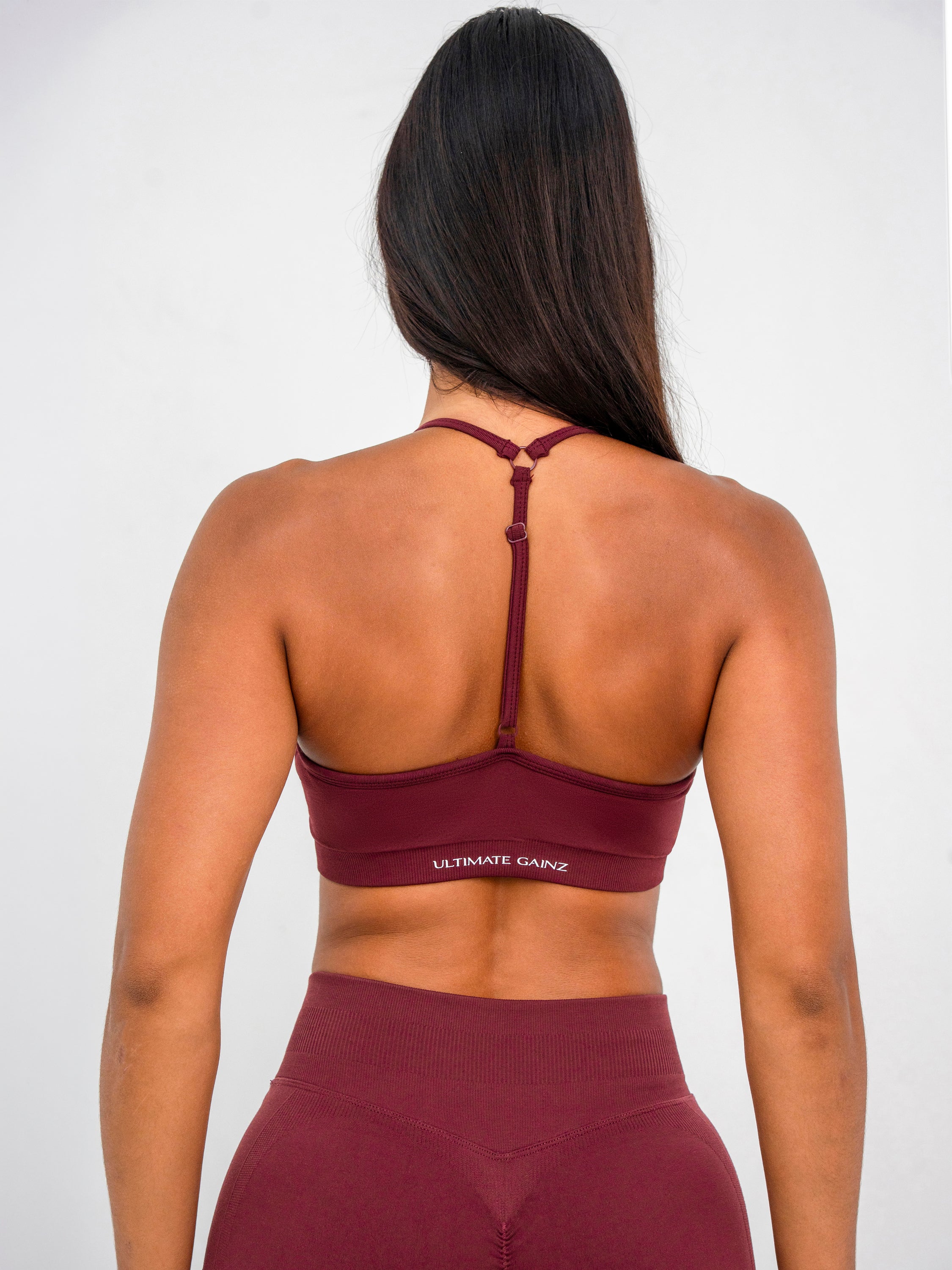 Luna | Top Deportivo Ajustable Premium - Burdeos
