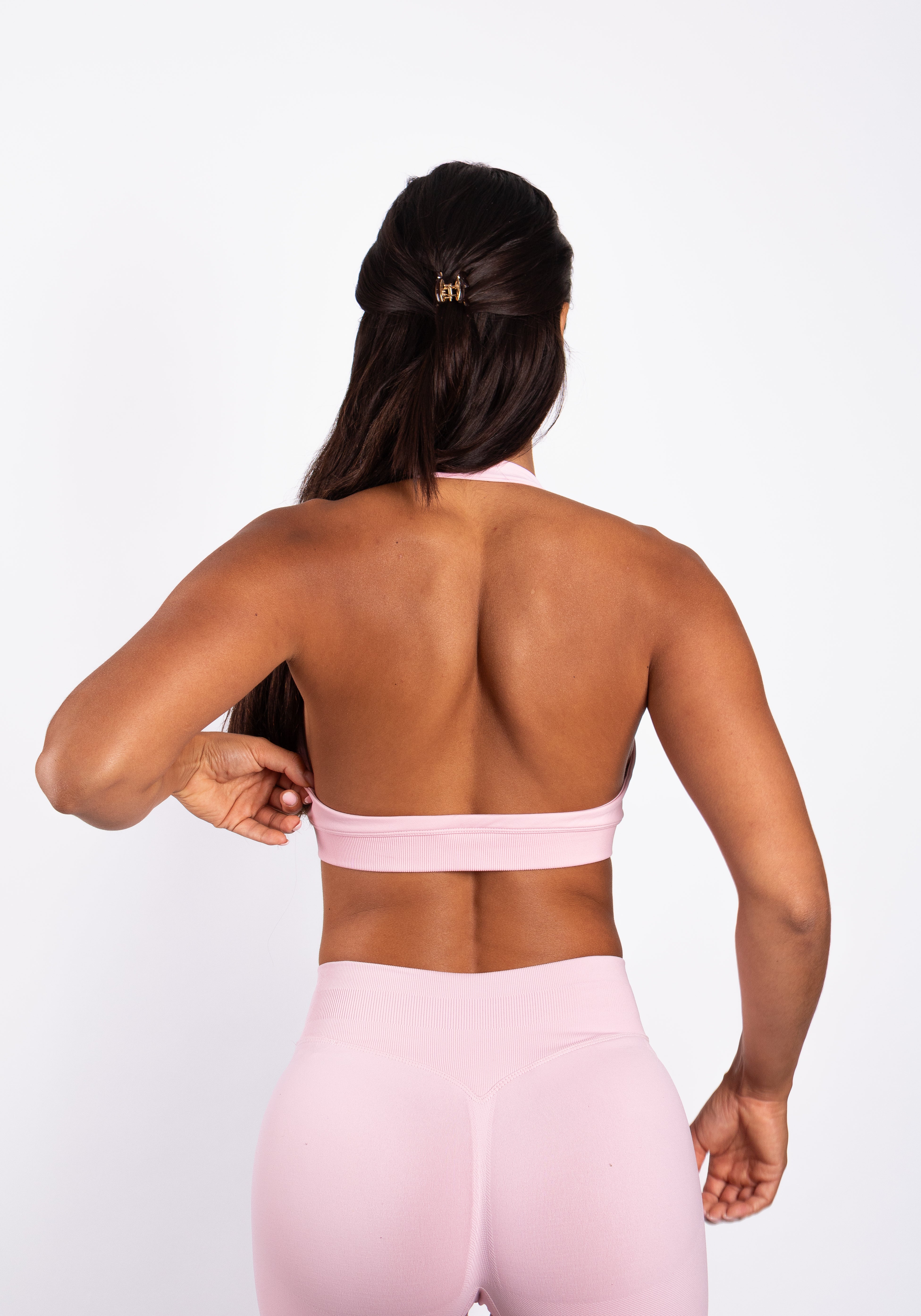 Beau | Top con soporte tipo halter – Azul