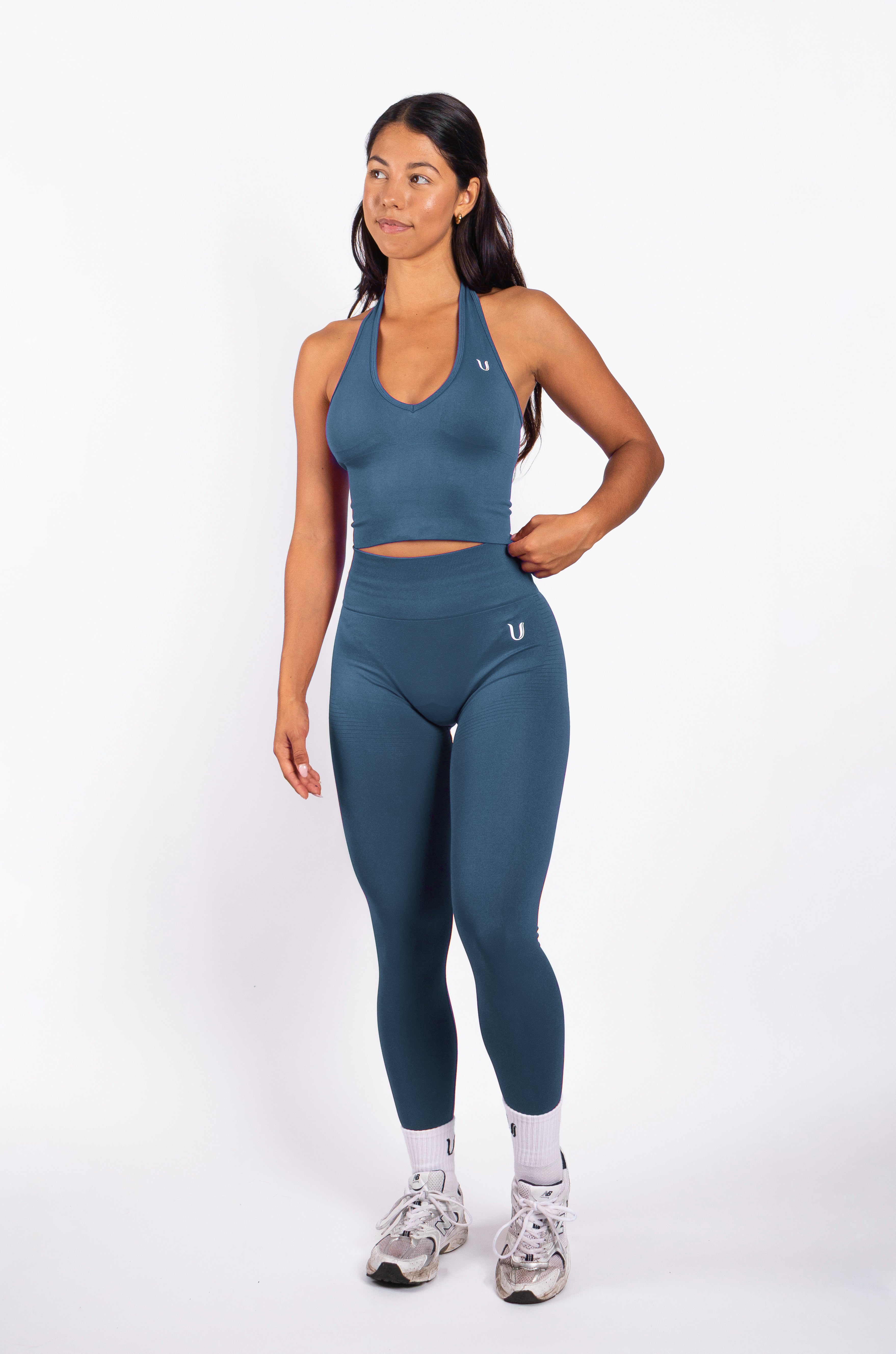 Bibi | Top Halter Acanalado Seamless – Rojo