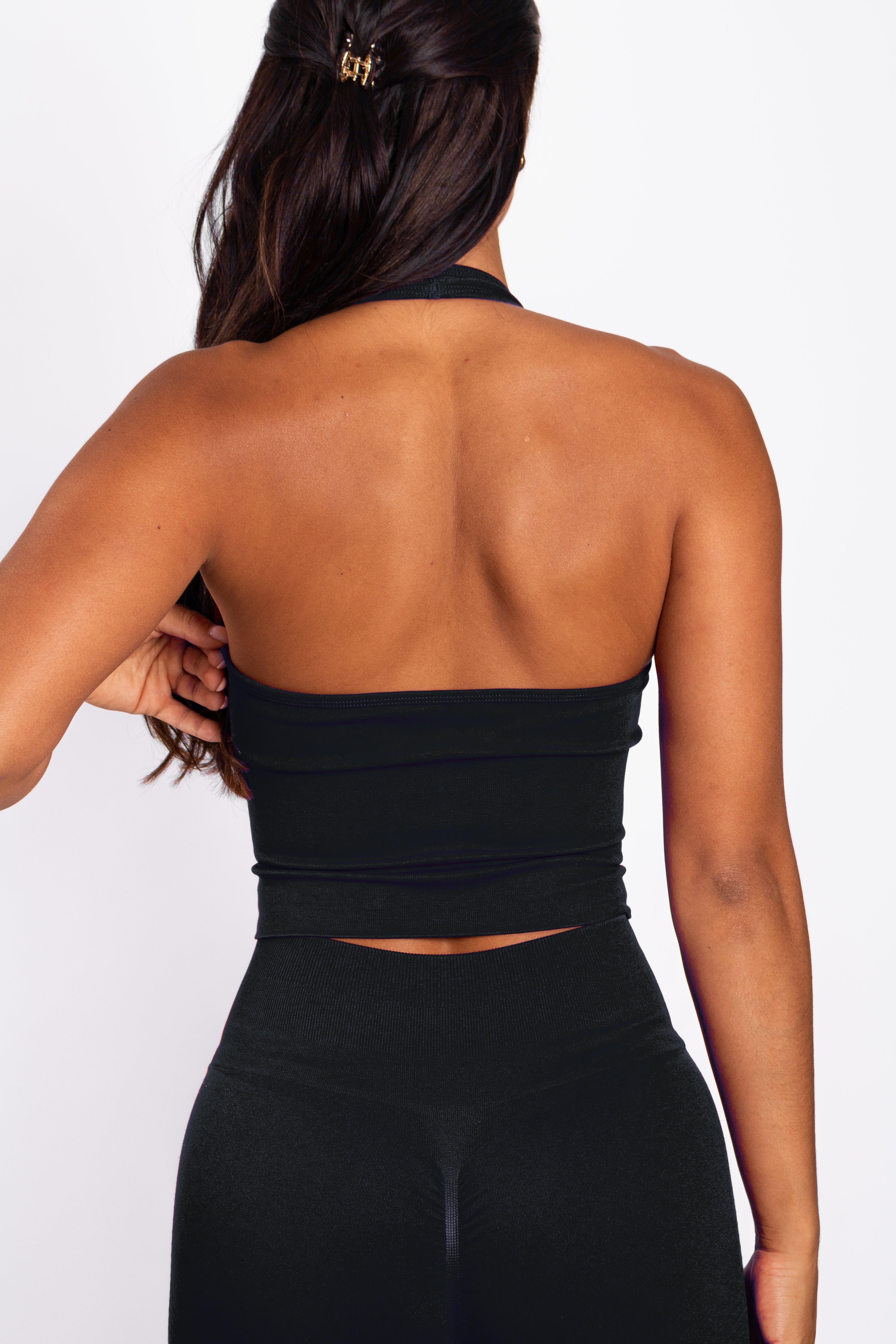 Bibi | Top Halter Acanalado Seamless – Rojo