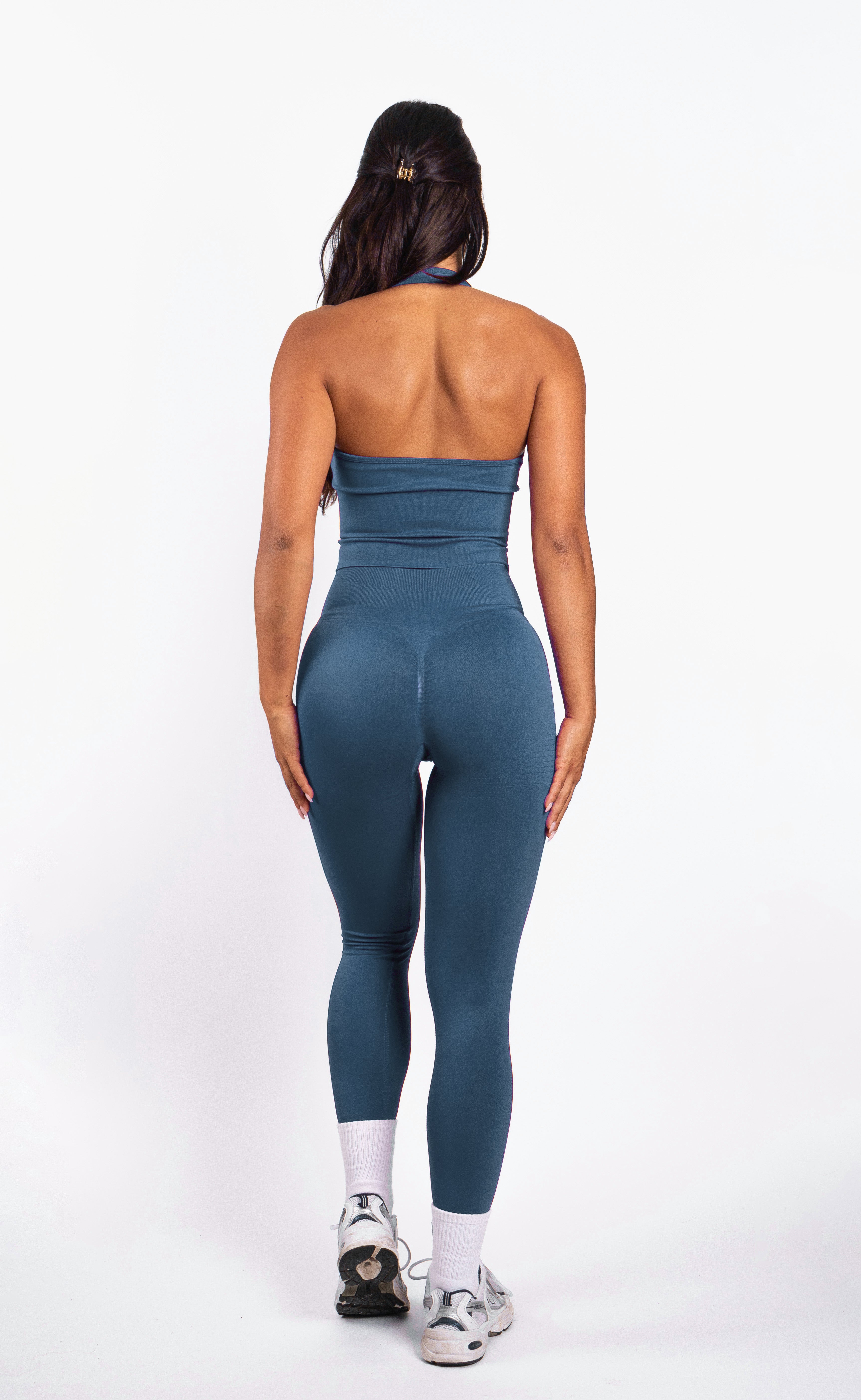 Bibi | Top Halter Acanalado Seamless – Rojo