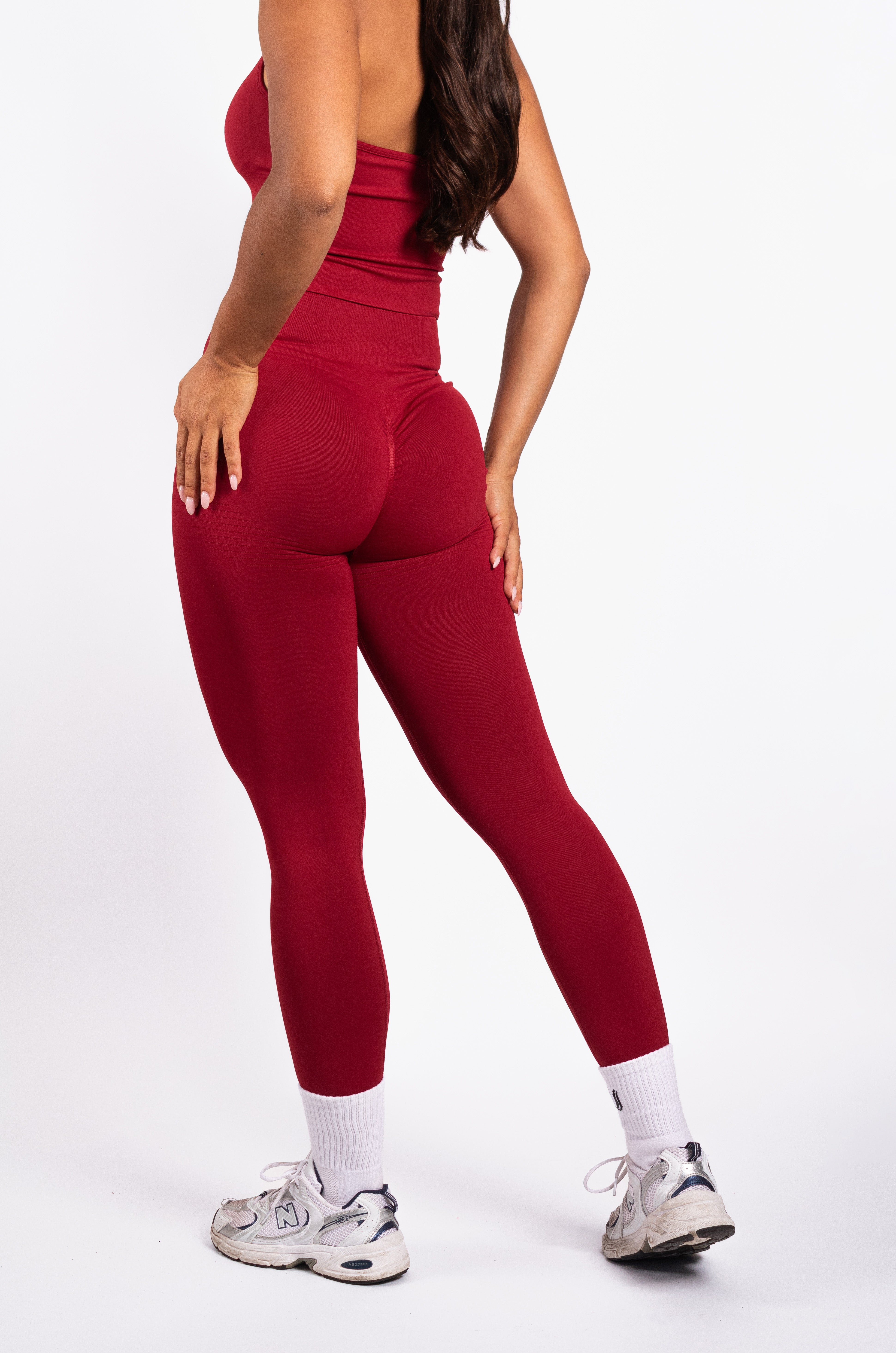 Bibi | Legging Acanalado Seamless – Rojo