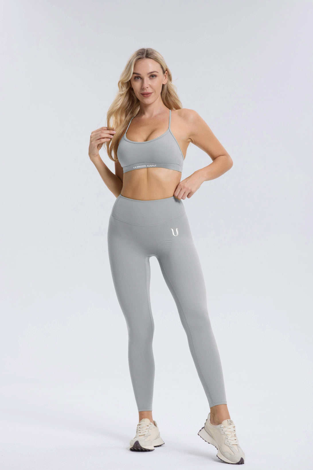 Conjunto Hailey | Legging superior - Gris claro