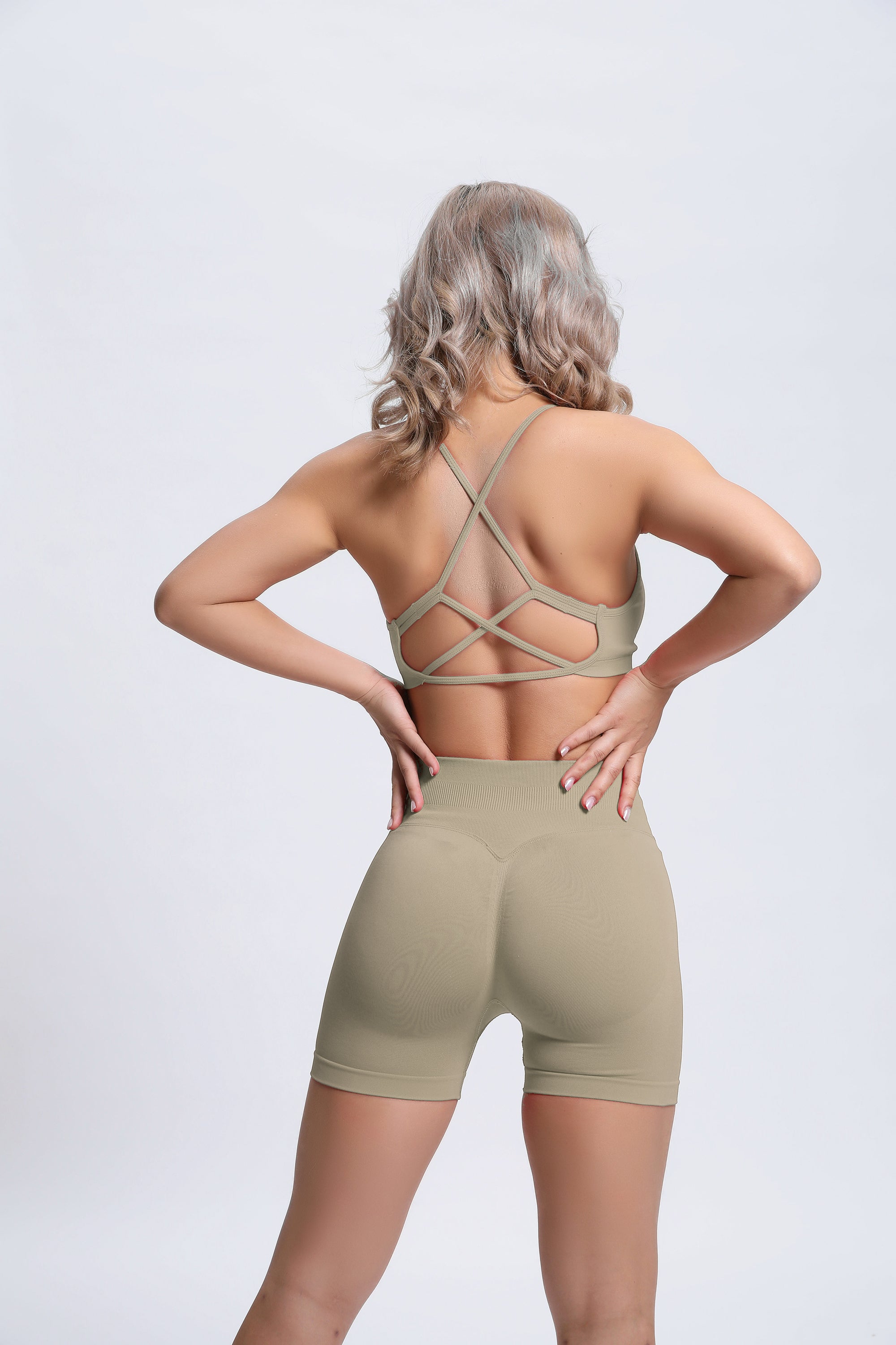 Joy | Sujetador Deportivo Cruzado – Beige