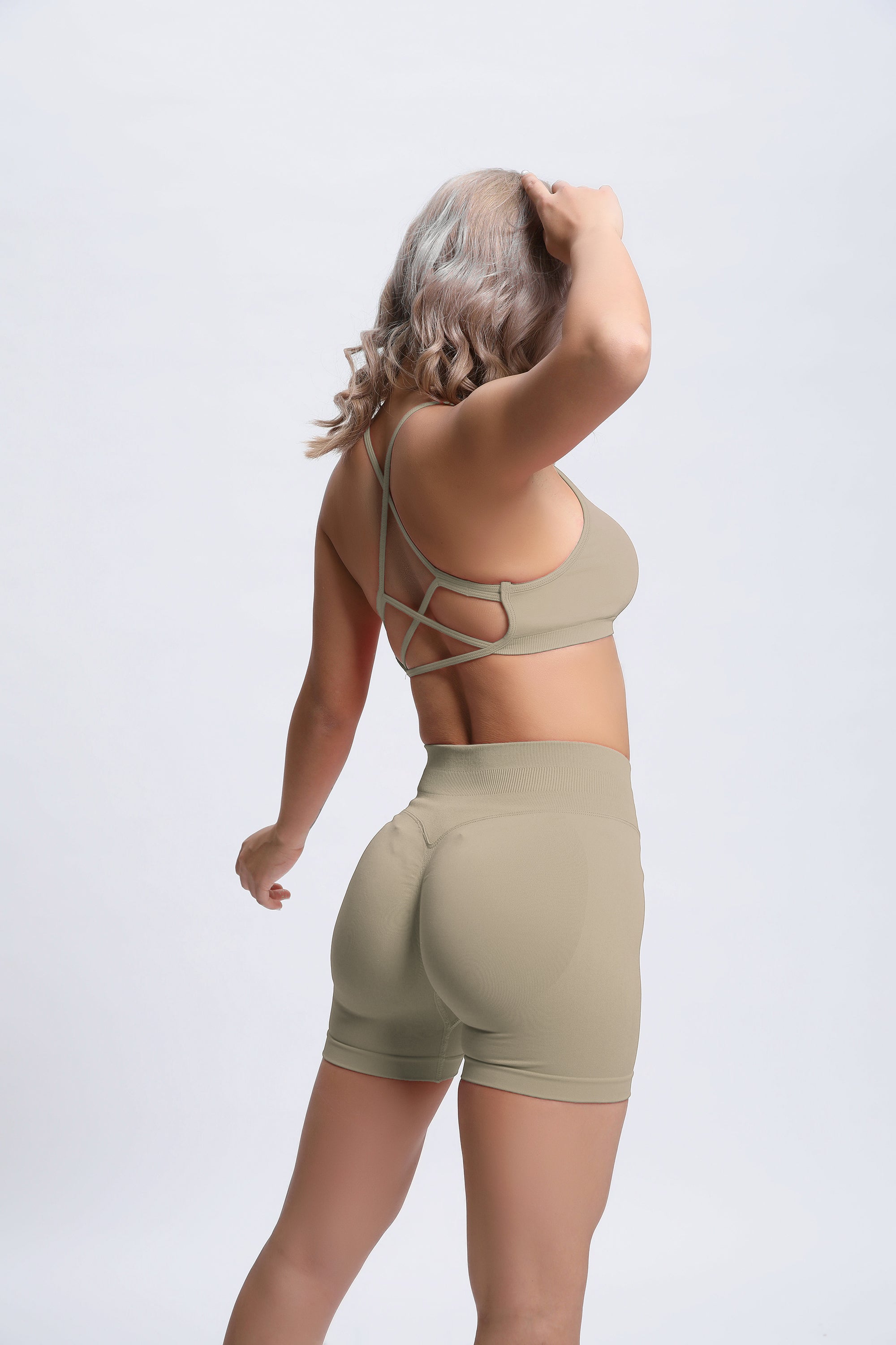 Joy | Sujetador Deportivo Cruzado – Beige