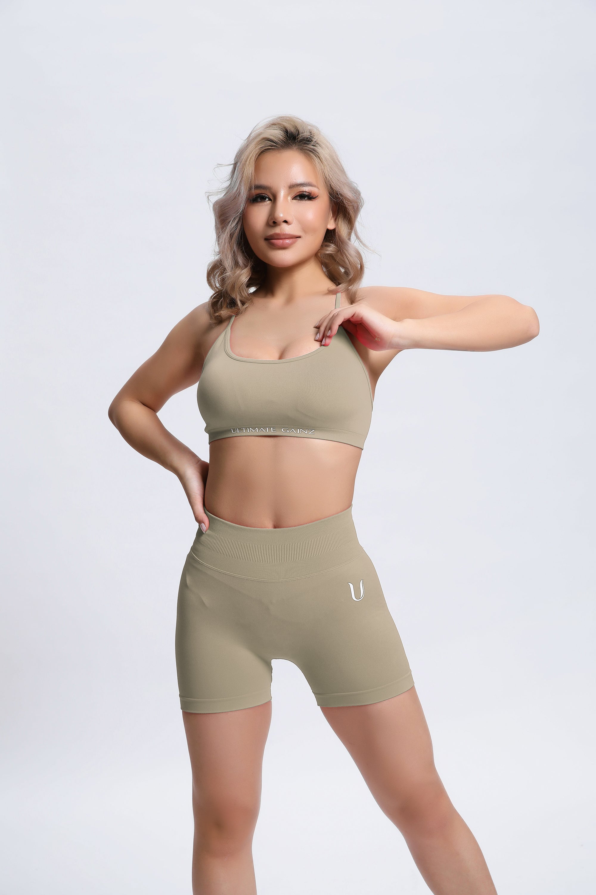 Joy | Sujetador Deportivo Cruzado – Beige