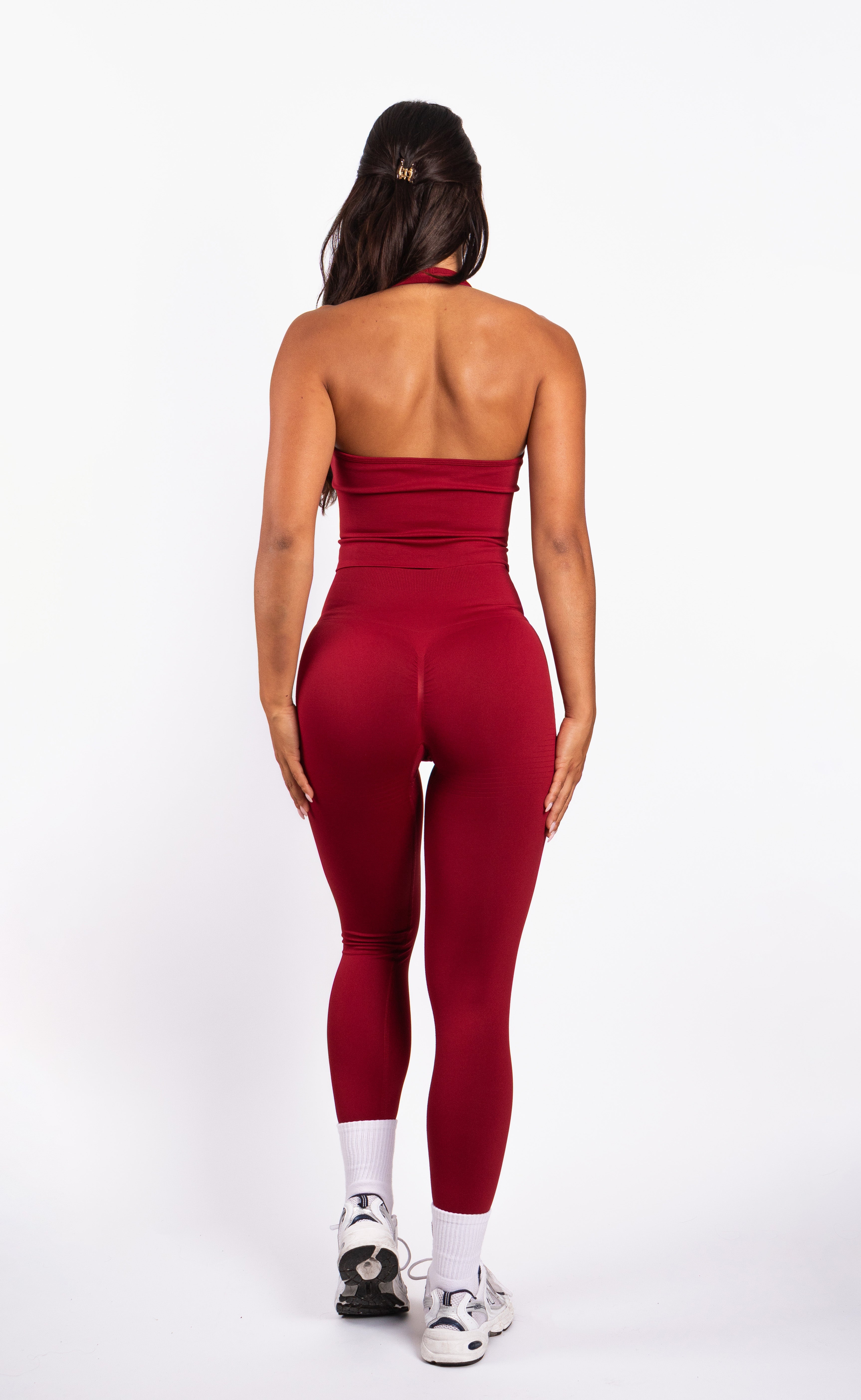 Bibi | Ribbed Seamless Legging – Red