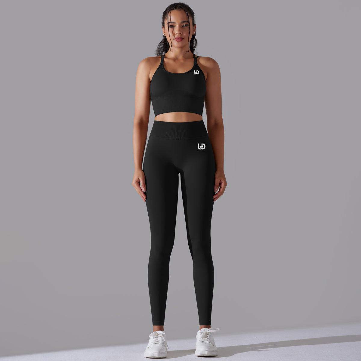 Margarita | Conjunto de leggings y top - Negro