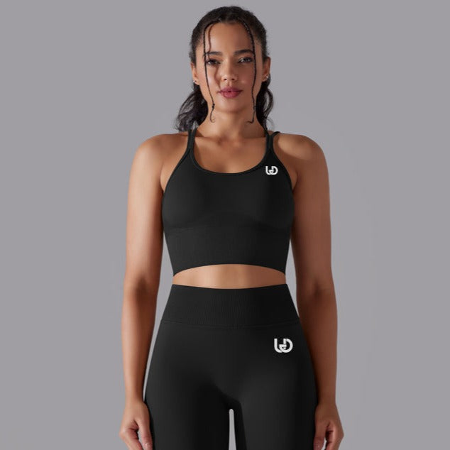 Margarita | Sujetador deportivo con tirantes - Negro