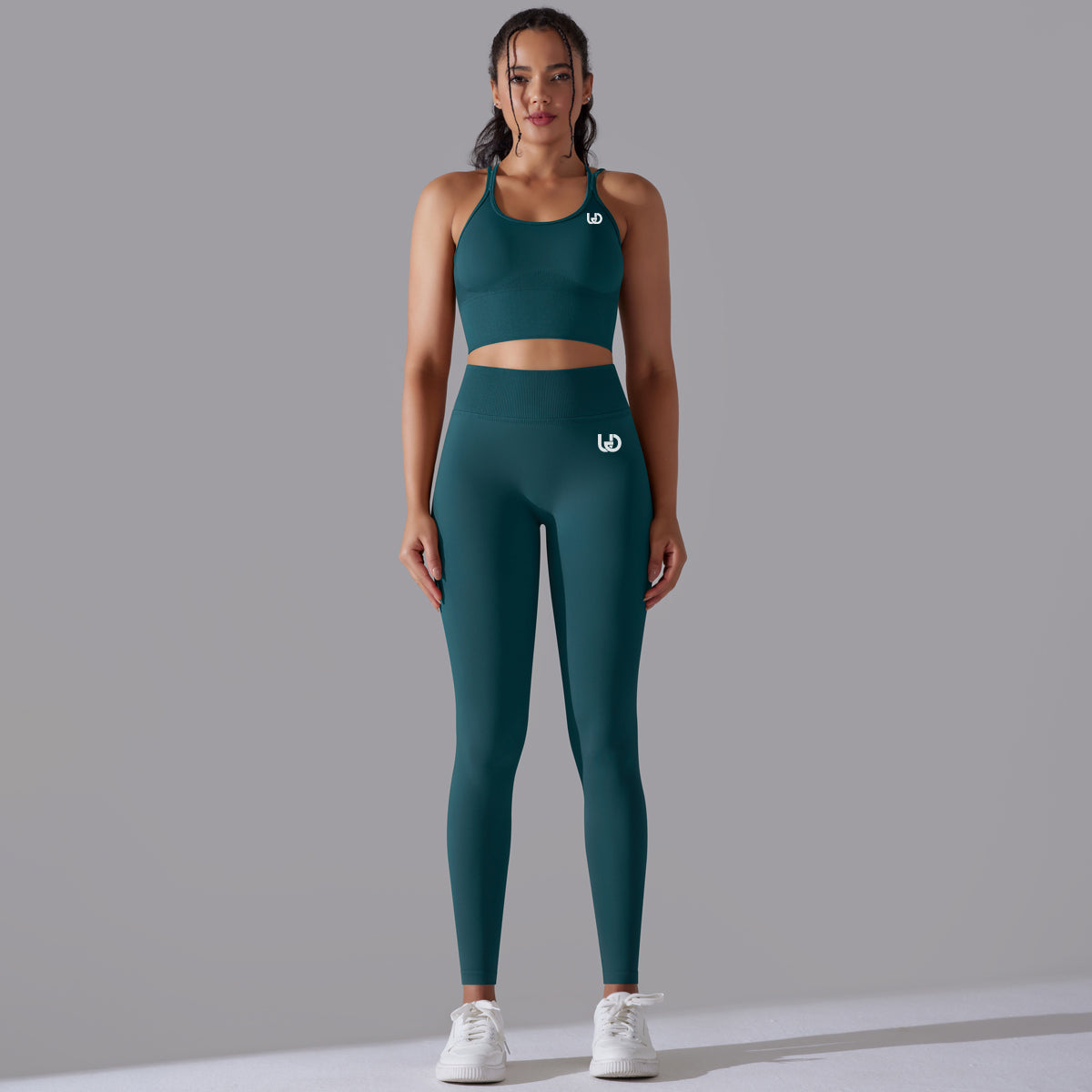 Margarita | Conjunto de top legging - Verde oscuro