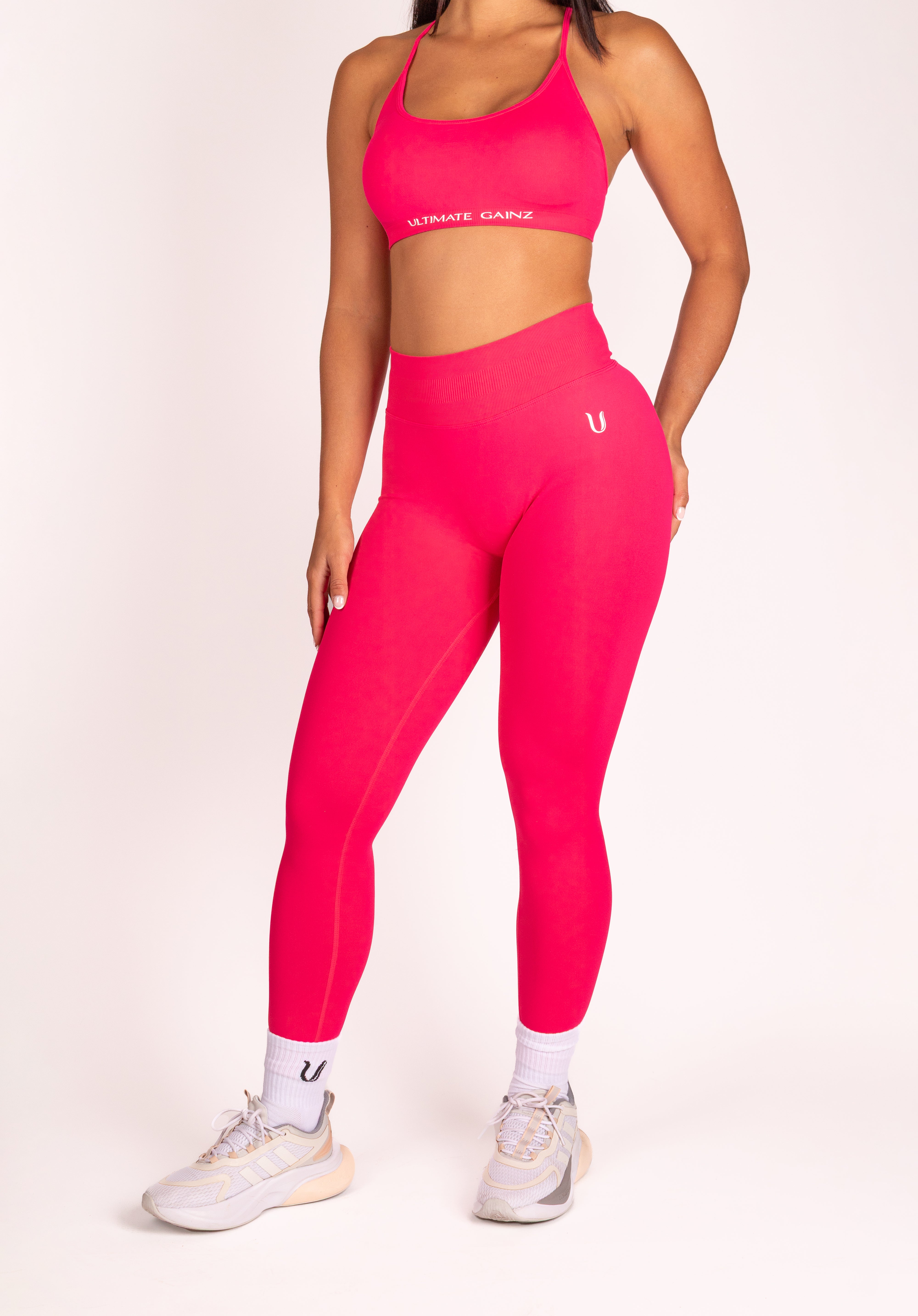 Joy | Sculpt Legging Met Scrunch – Roze Rood - Ultimate Gainz