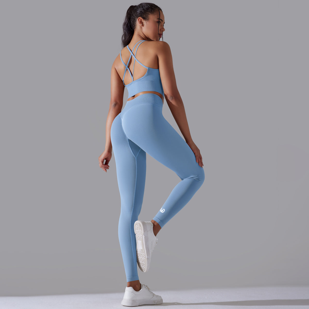 Margarita | Conjunto de top legging - Azul cielo