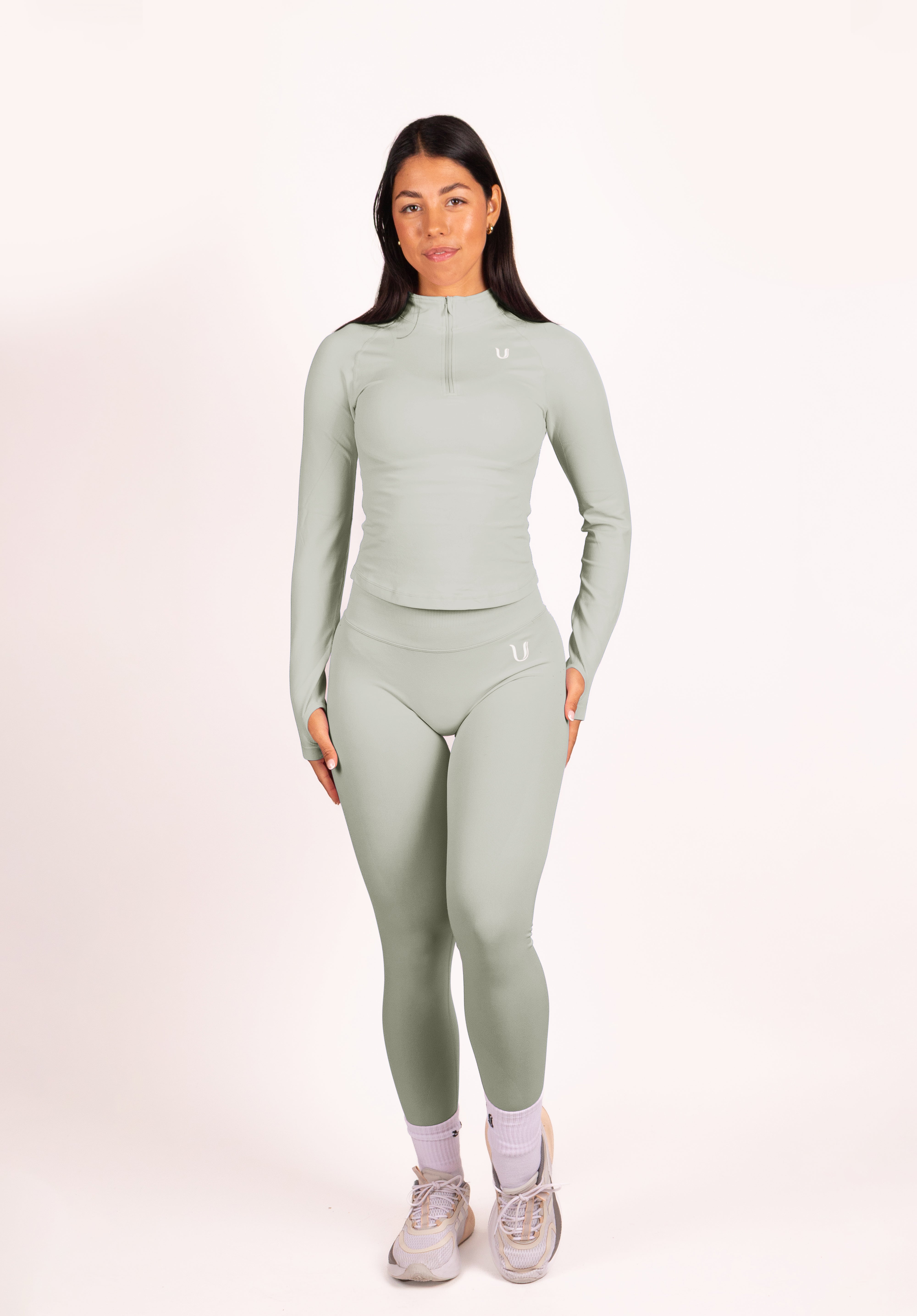 Beau | Premium High Performance Leggings Scrunch - Marfil