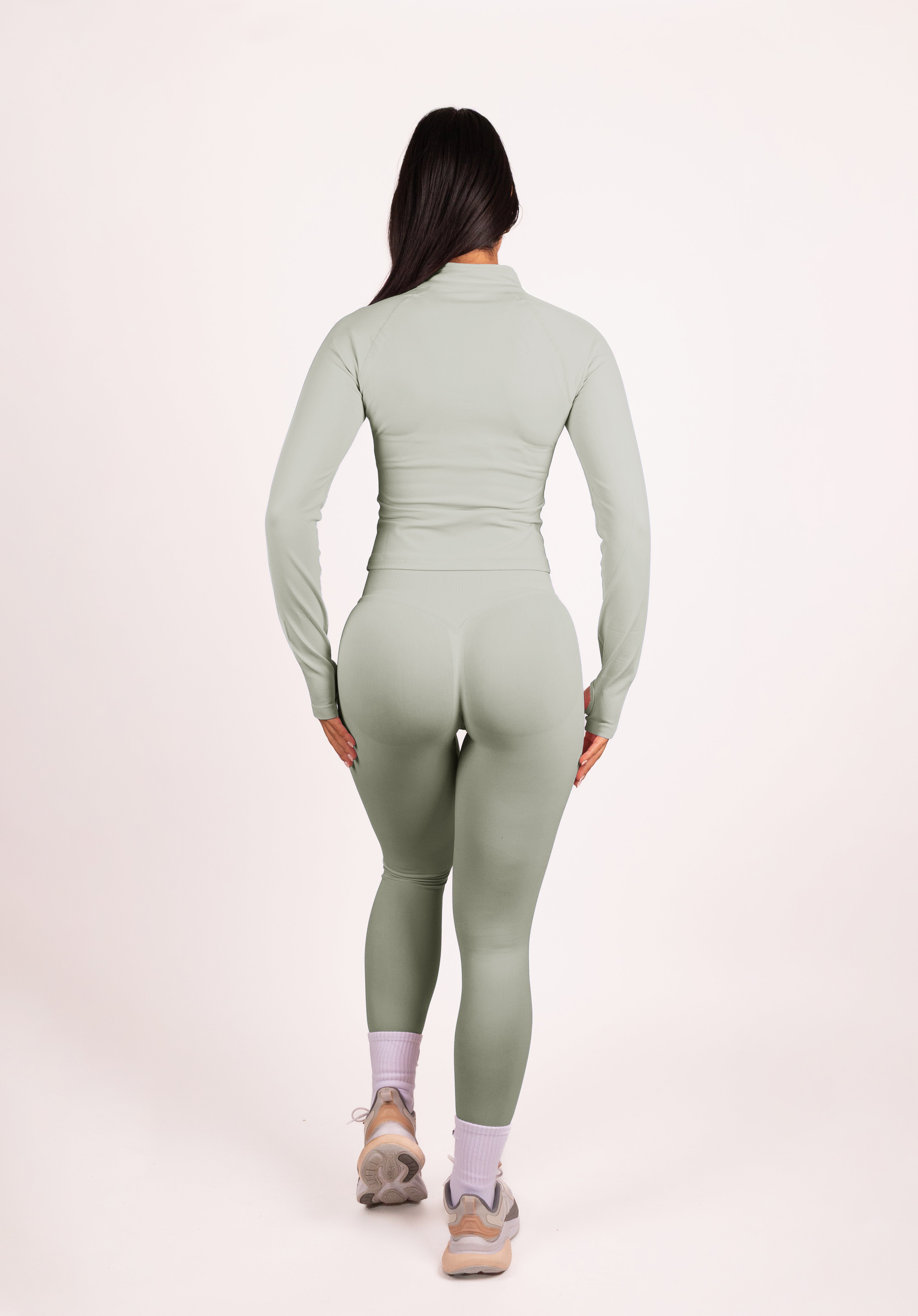 Beau | Premium High Performance Leggings Scrunch - Marfil