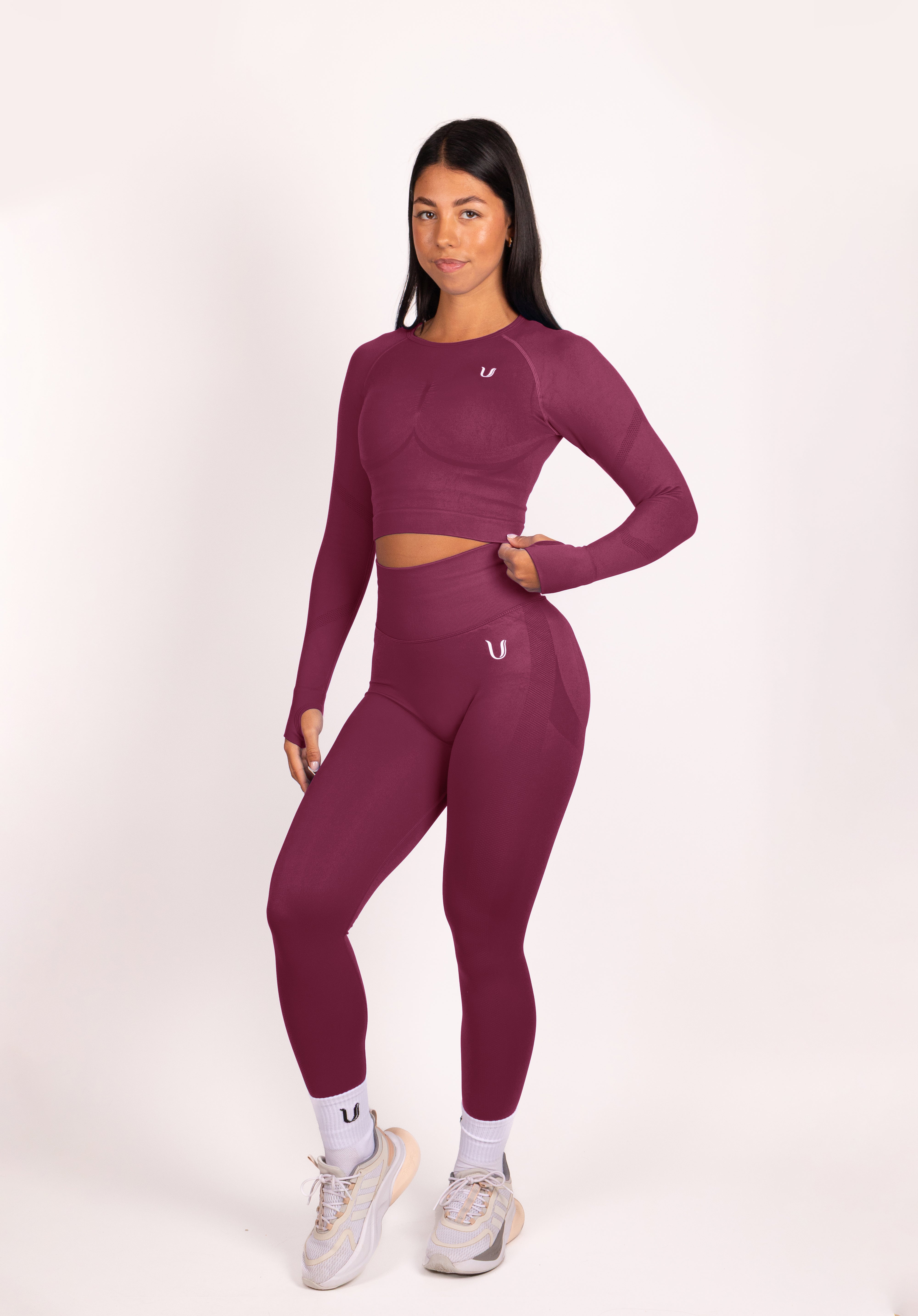 Leonie Premium Scrunch Legging Wijnrood - Dames sportkleding afbeelding 6