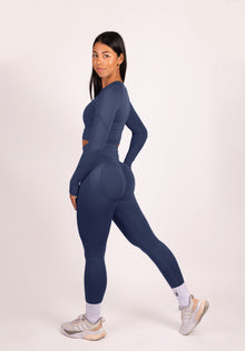 Leonie Premium Scrunch Legging Donkerblauw - Dames sportkleding afbeelding 6