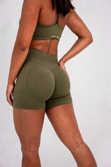 Luna | Premium Seamless Scrunch Short - Groen