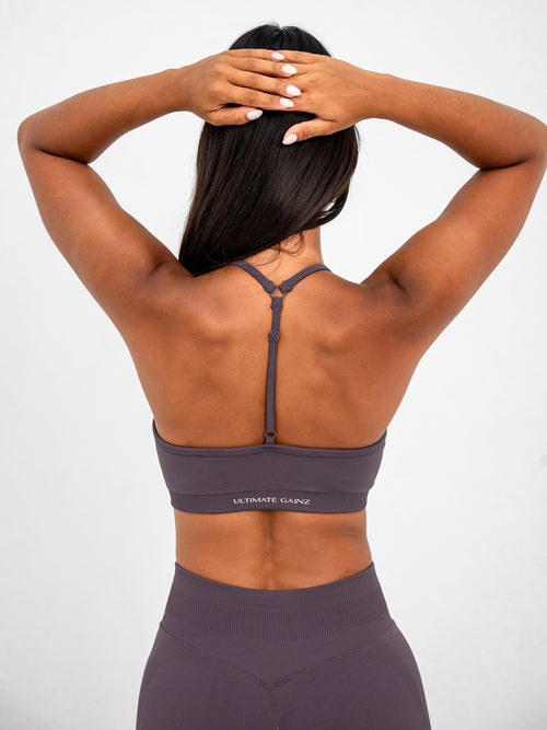 Luna | Top Deportivo Ajustable Premium - Lila empolvado