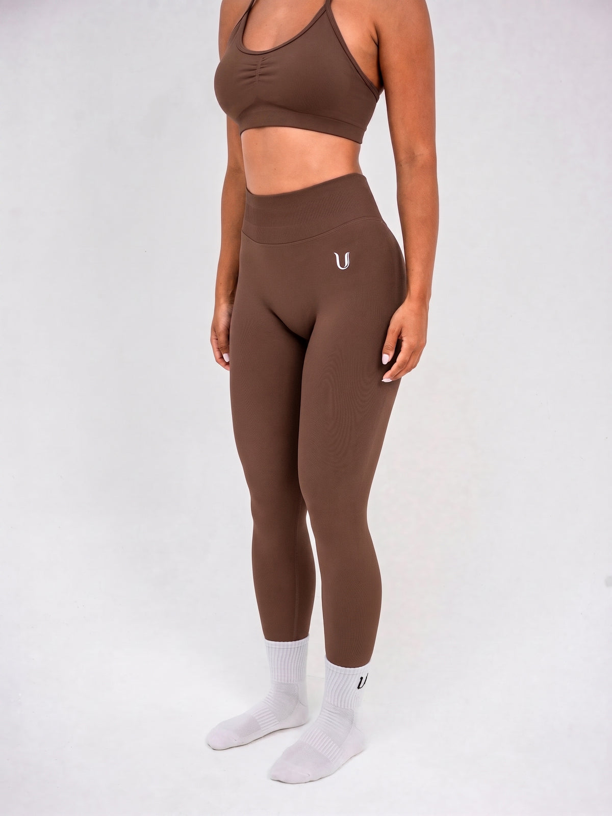 Luna | Premium Seamless Scrunch Legging - Marrón