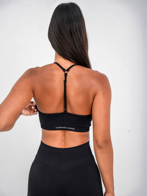 Luna | Top Deportivo Ajustable Premium - Negro