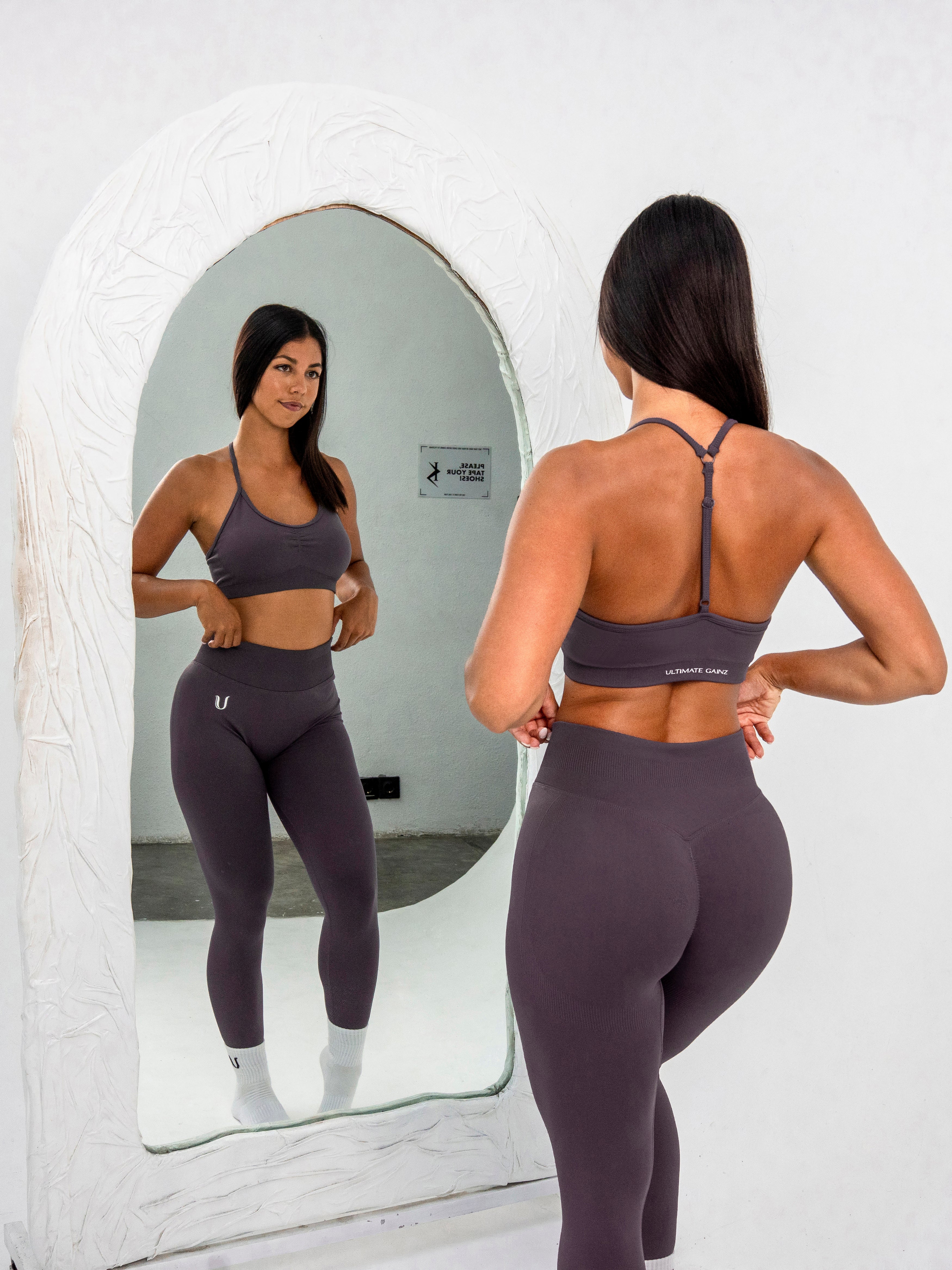 Luna | Legging Scrunch Sin Costuras Premium - Lila empolvado
