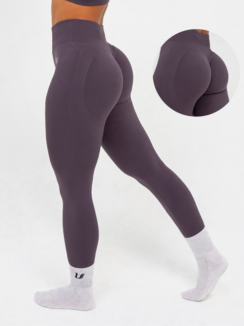 Luna | Legging Scrunch Sin Costuras Premium - Lila empolvado