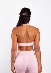 Beau | Top con soporte tipo halter – Rosa