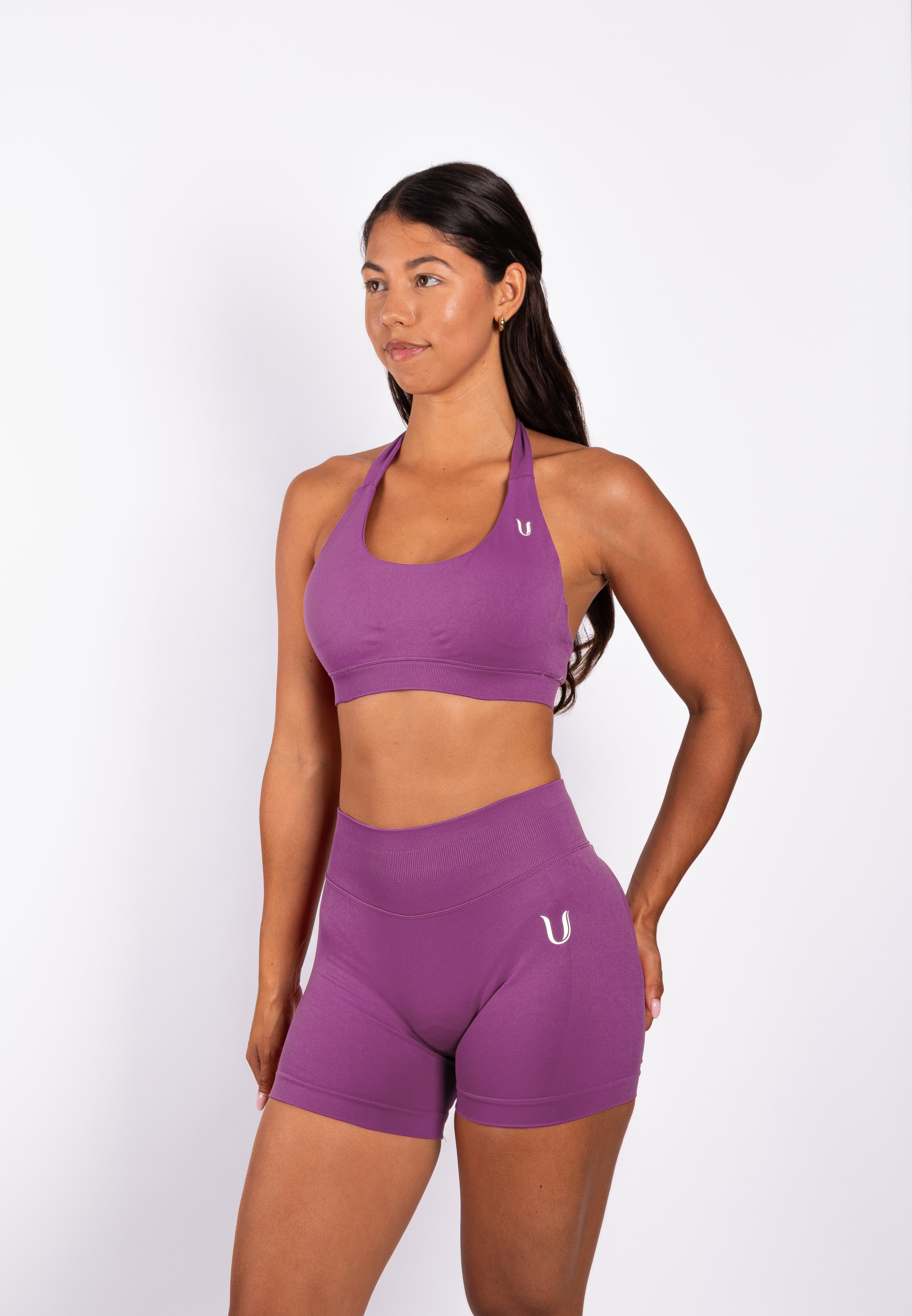 Beau | Premium High Performance Pantalones Cortos Scrunch - Morado
