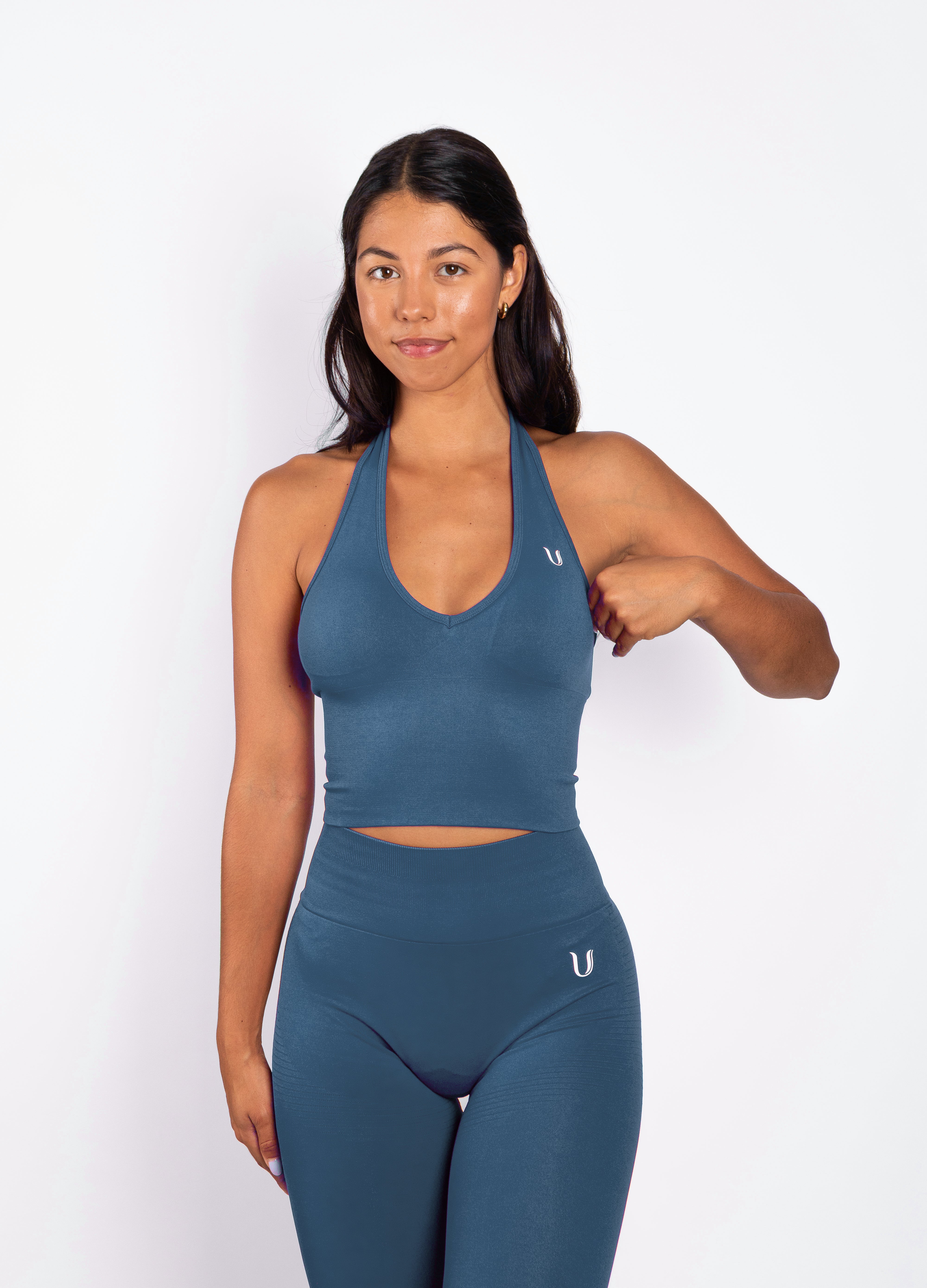 Bibi | Top Halter Acanalado Seamless – Rojo