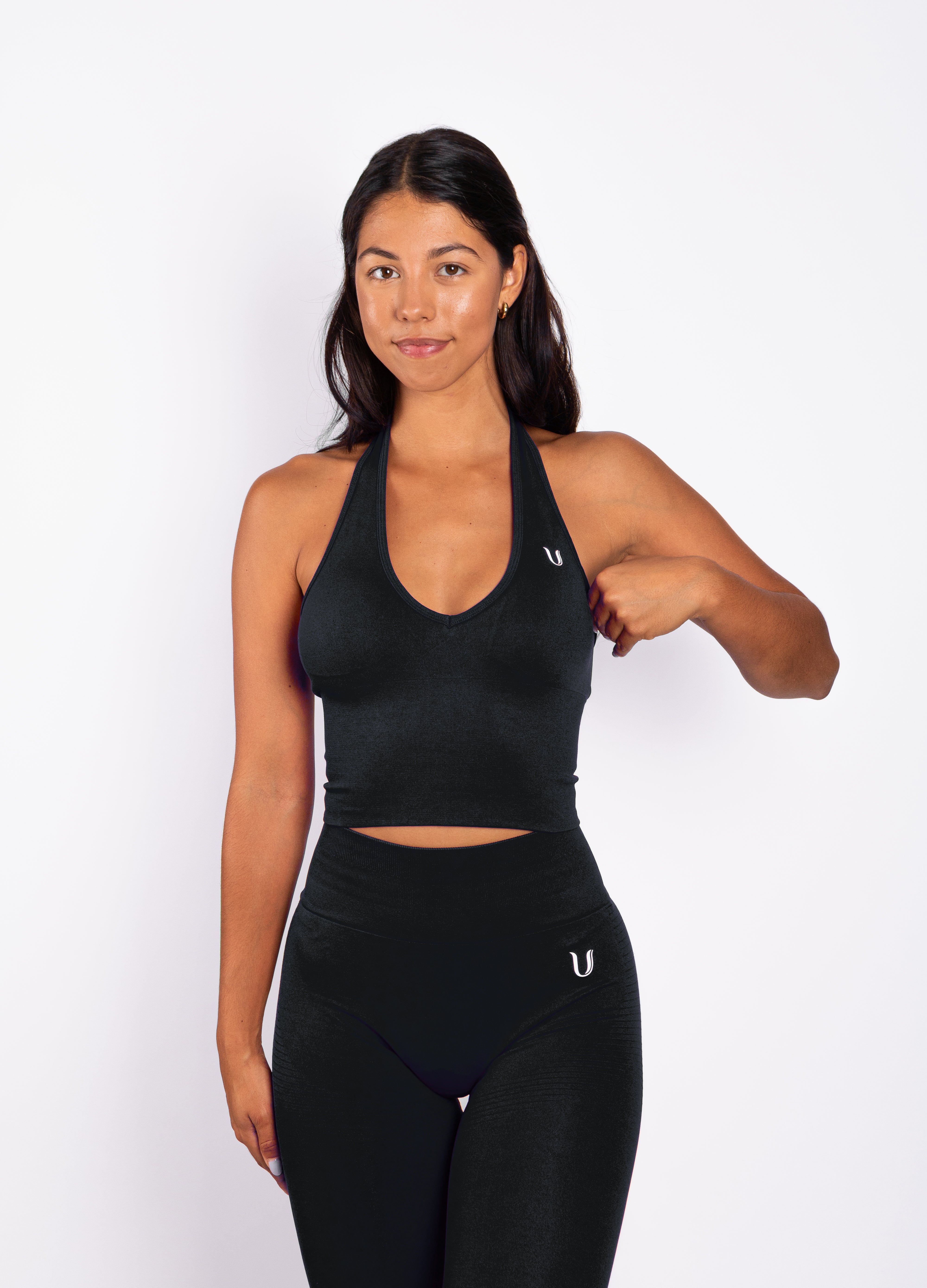Bibi | Top Halter Acanalado Seamless – Rojo