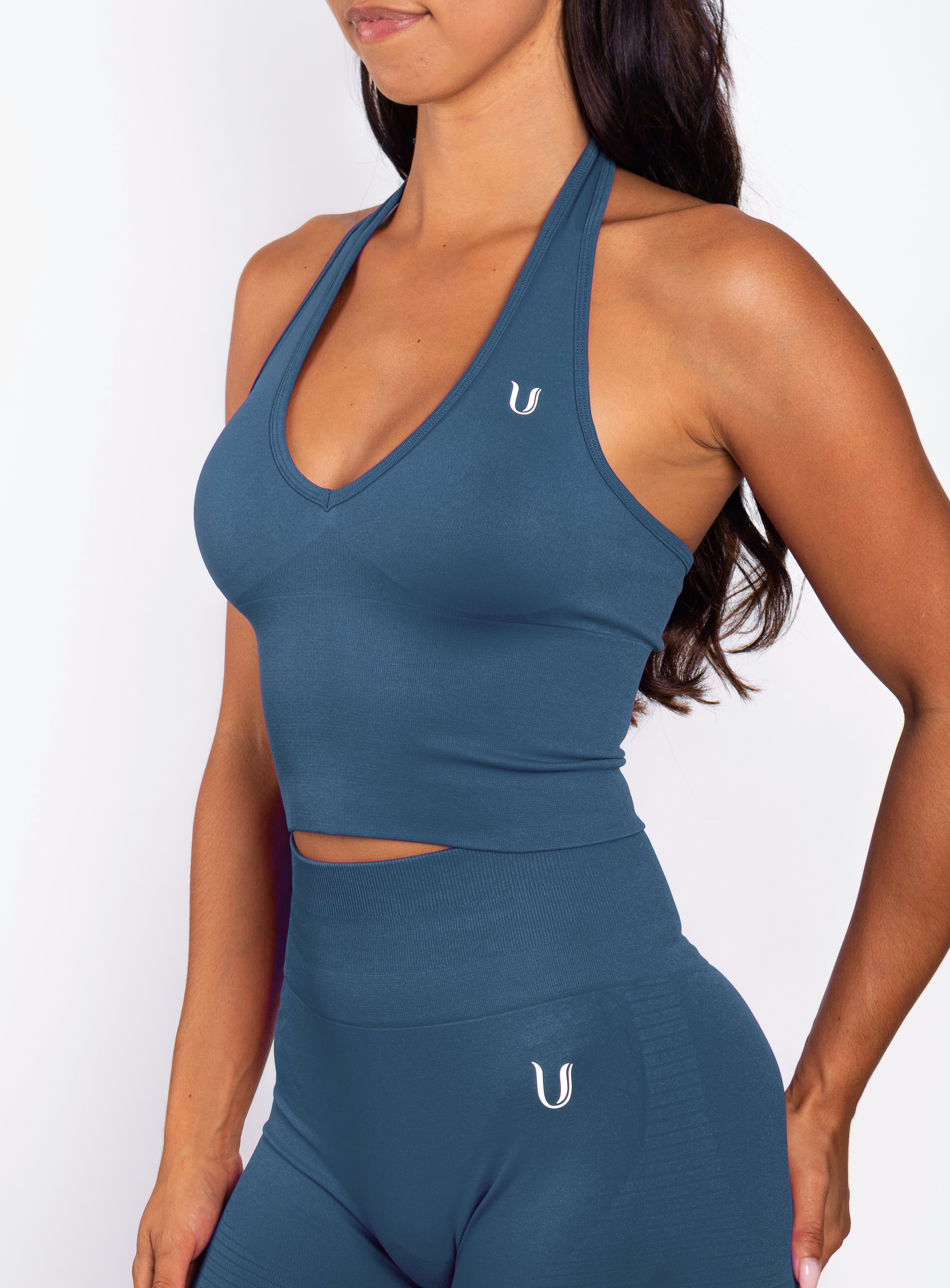 Bibi | Top Halter Acanalado Seamless – Rojo