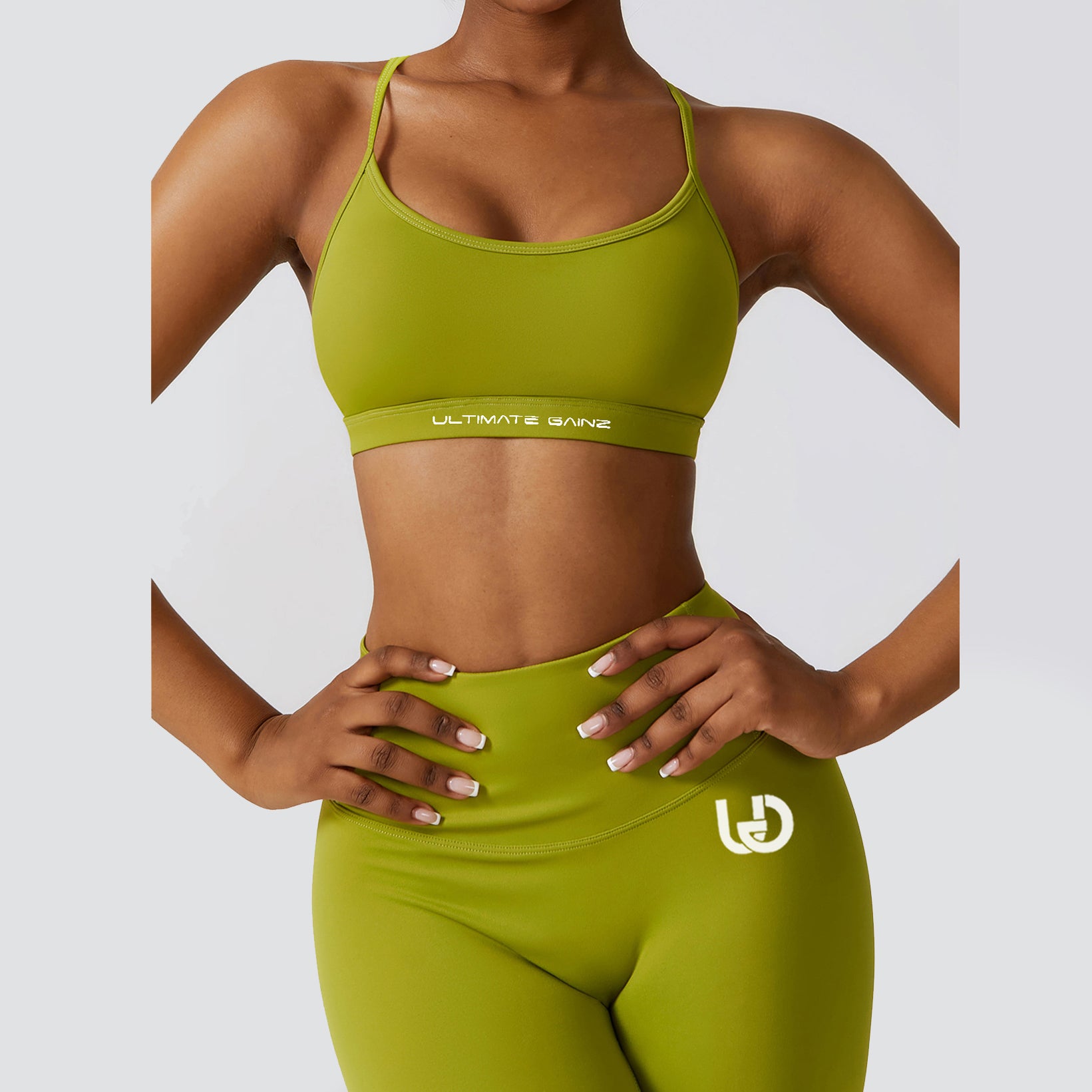 Conjunto Hailey | Legging superior sin costuras - Matcha