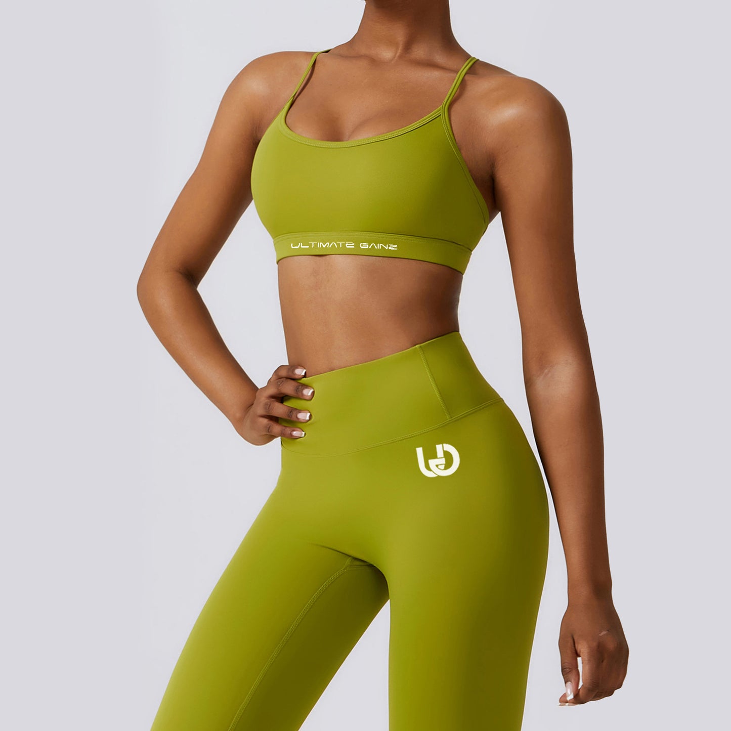 Conjunto Hailey | Legging superior sin costuras - Matcha