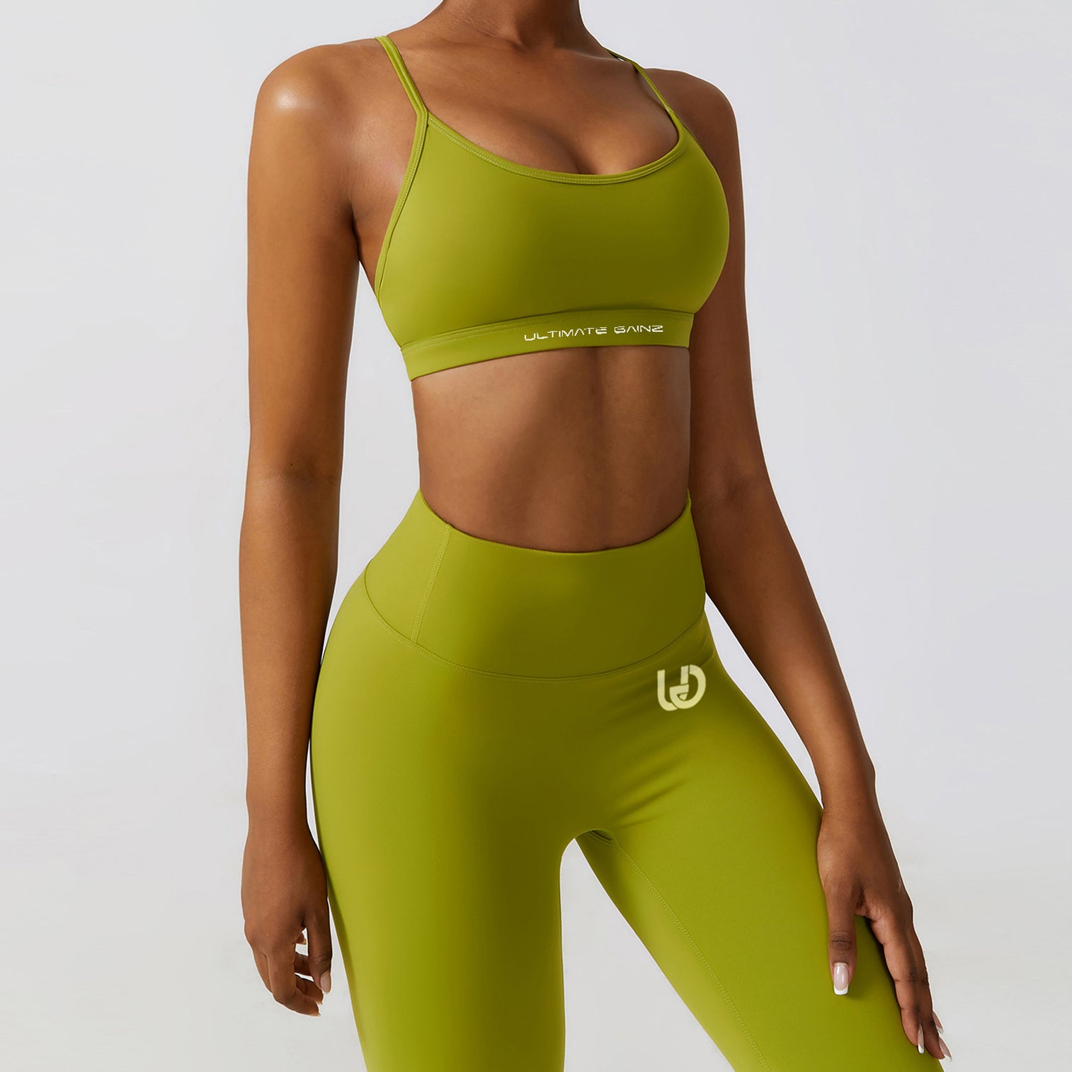 Conjunto Hailey | Legging superior sin costuras - Matcha