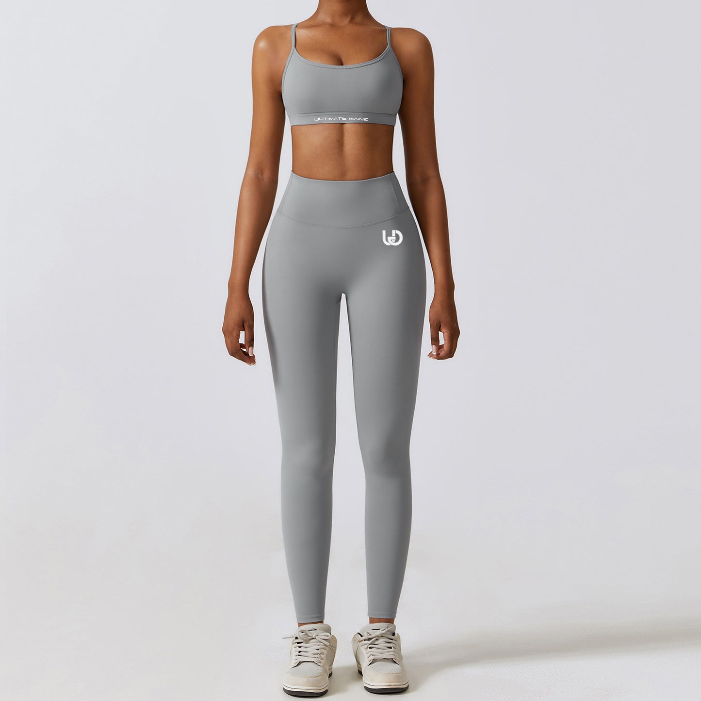 Conjunto Hailey | Legging superior - Gris claro