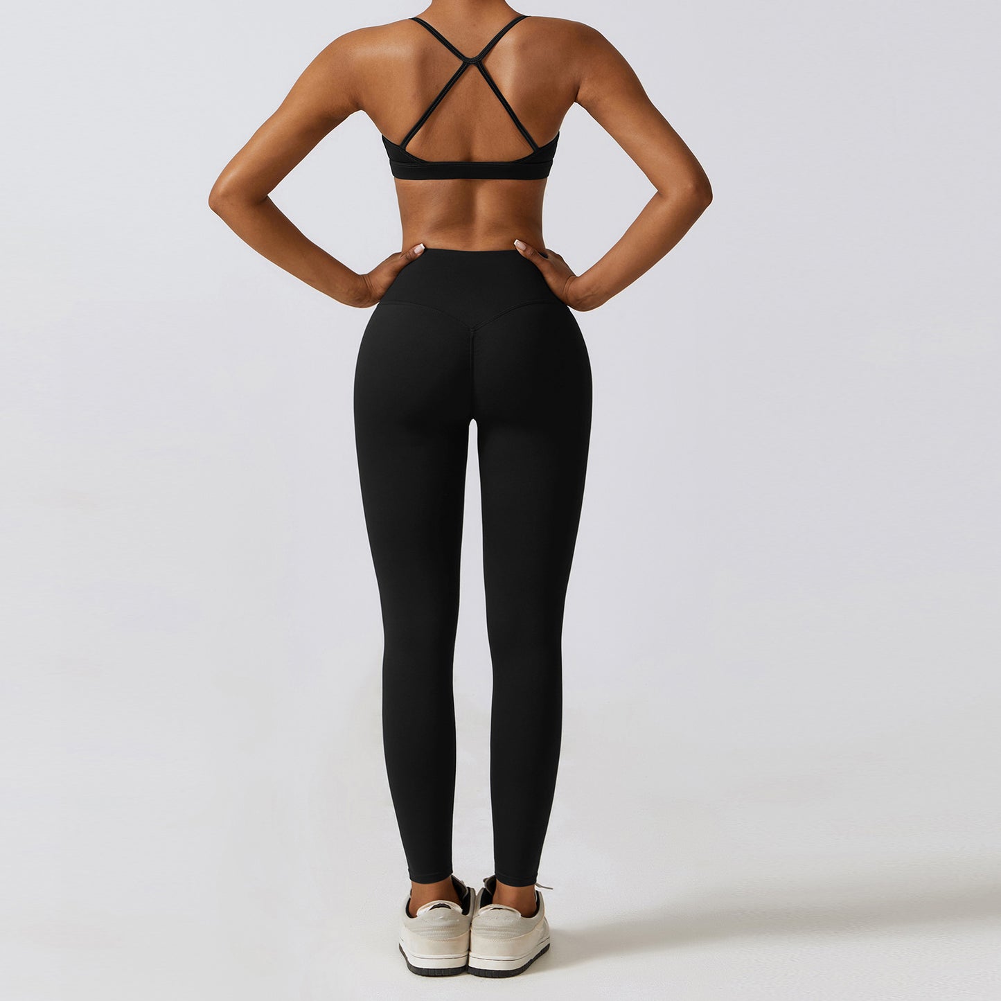 Conjunto Hailey | Legging superior sin costuras - Negro