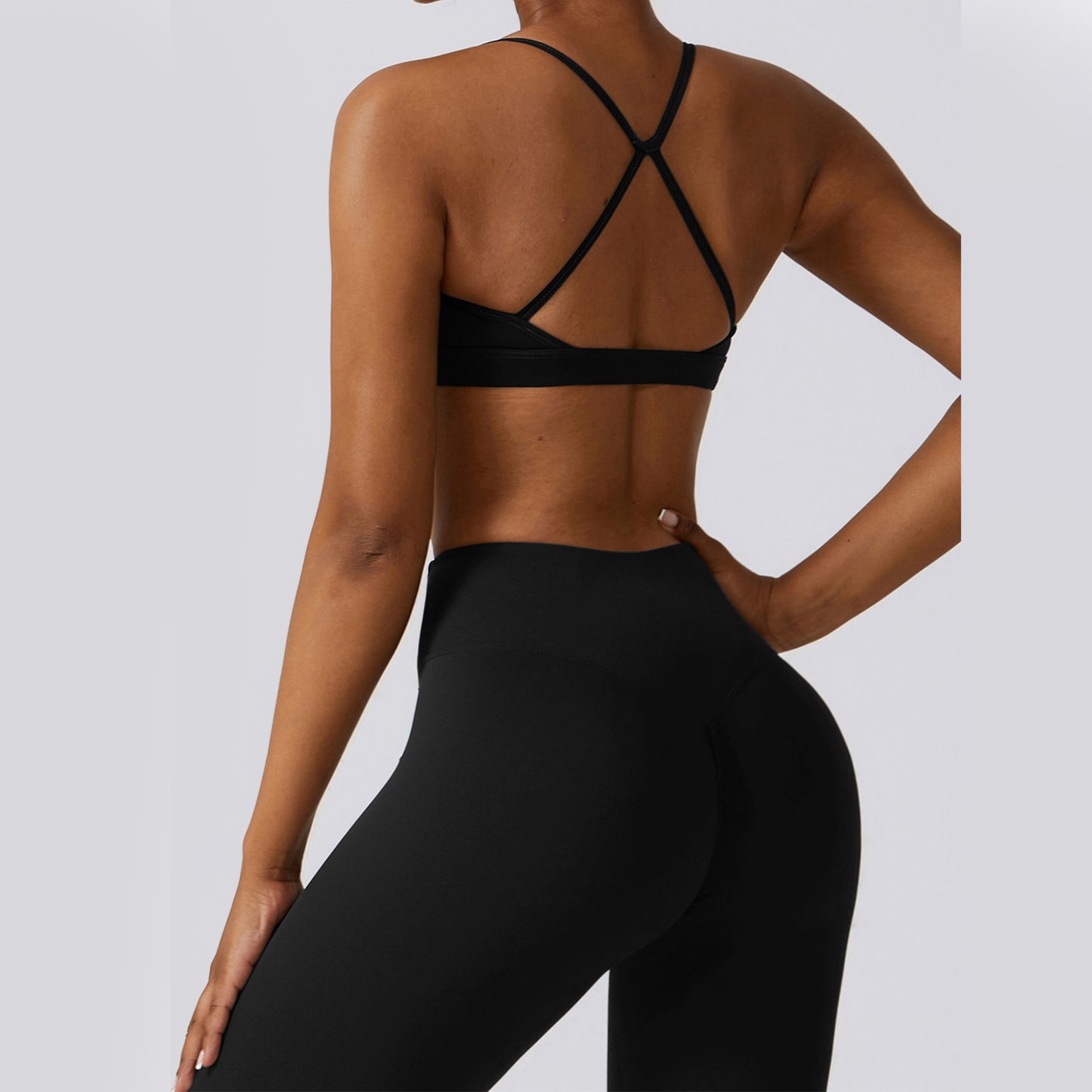 Conjunto Hailey | Legging superior sin costuras - Negro