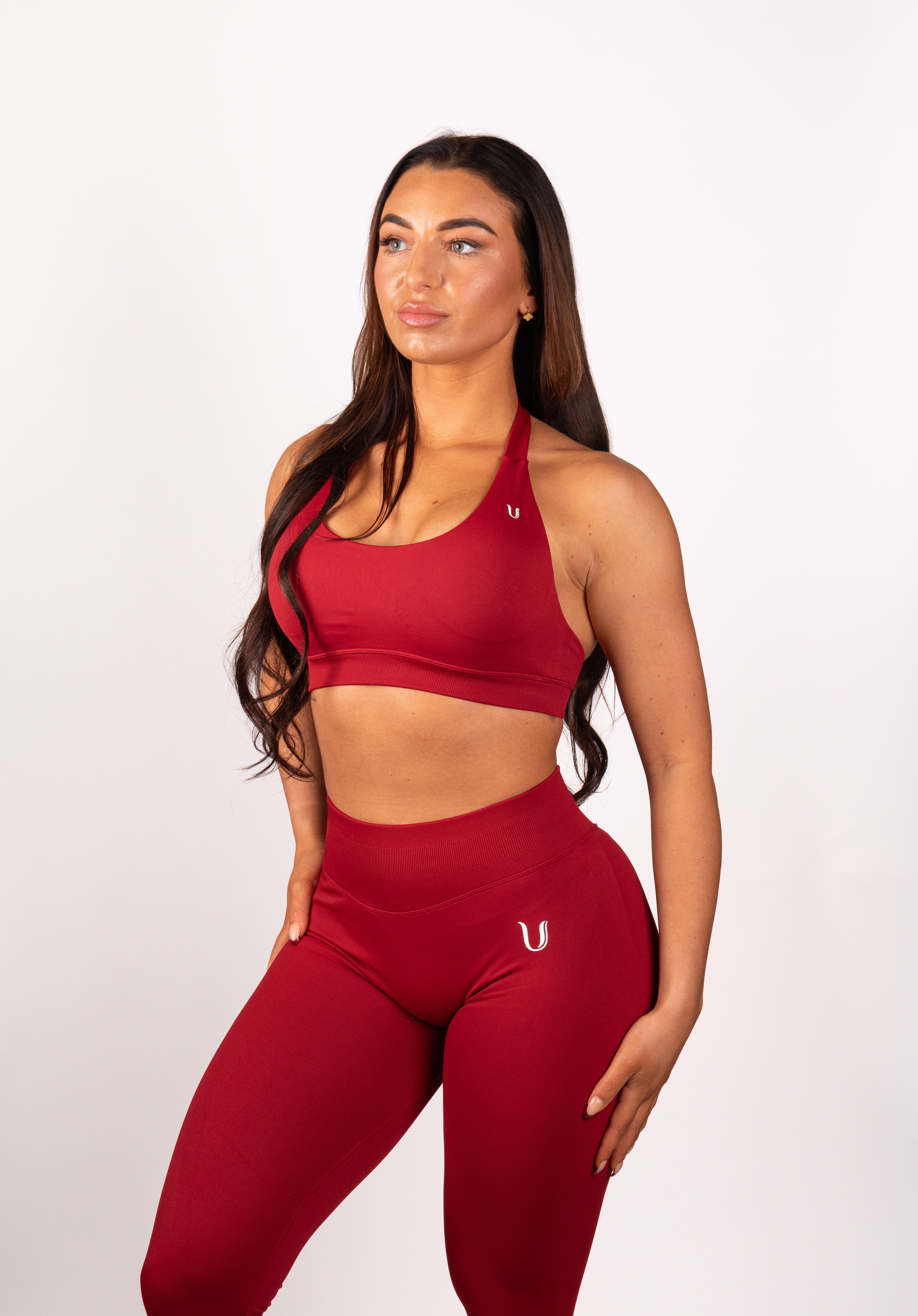 Beau | Top con soporte tipo halter – Rojo