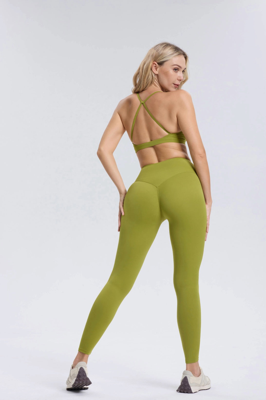 Conjunto Hailey | Legging superior sin costuras - Matcha