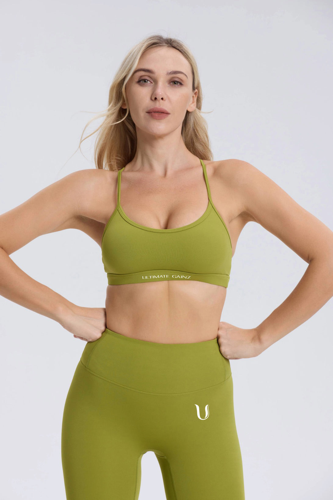 Conjunto Hailey | Legging superior sin costuras - Matcha