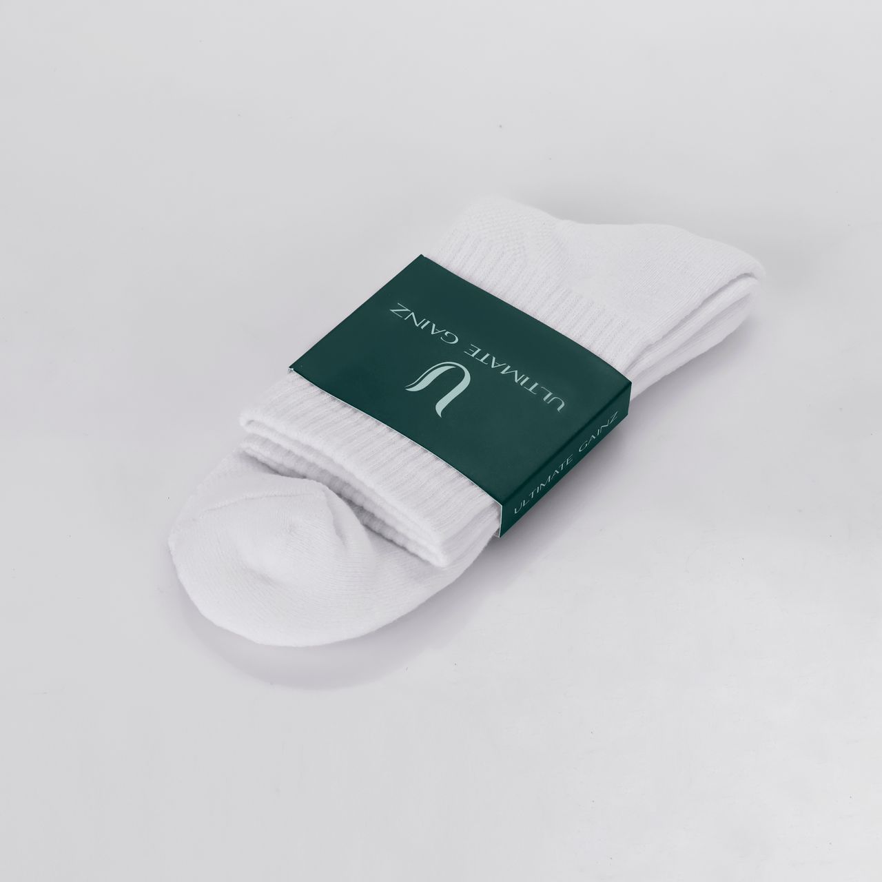 Ultimate Gainz - Calcetines de Rendimiento Unisex - Blanco 1 Par