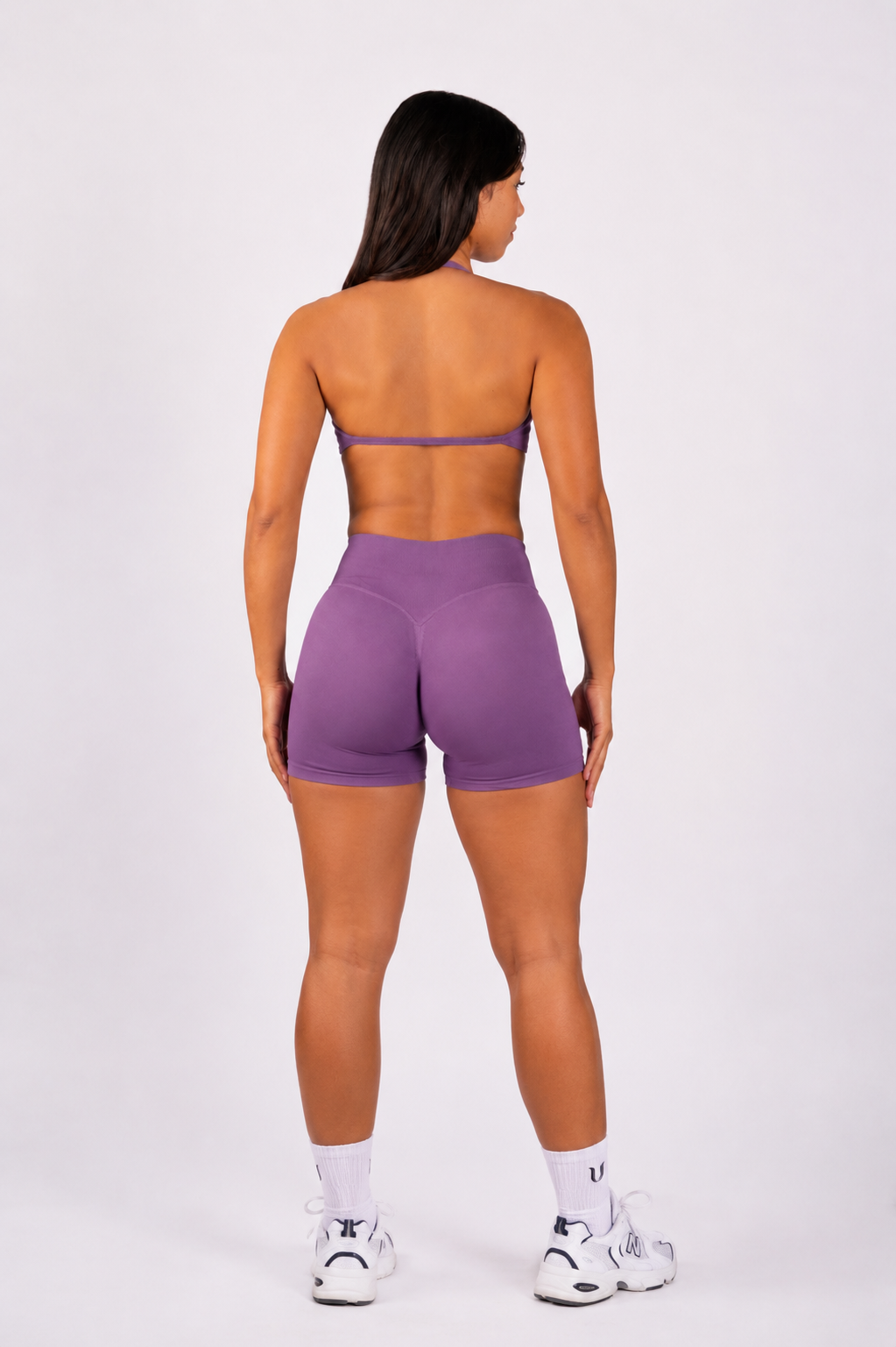 Beau | Premium High Performance Pantalones Cortos Scrunch - Morado